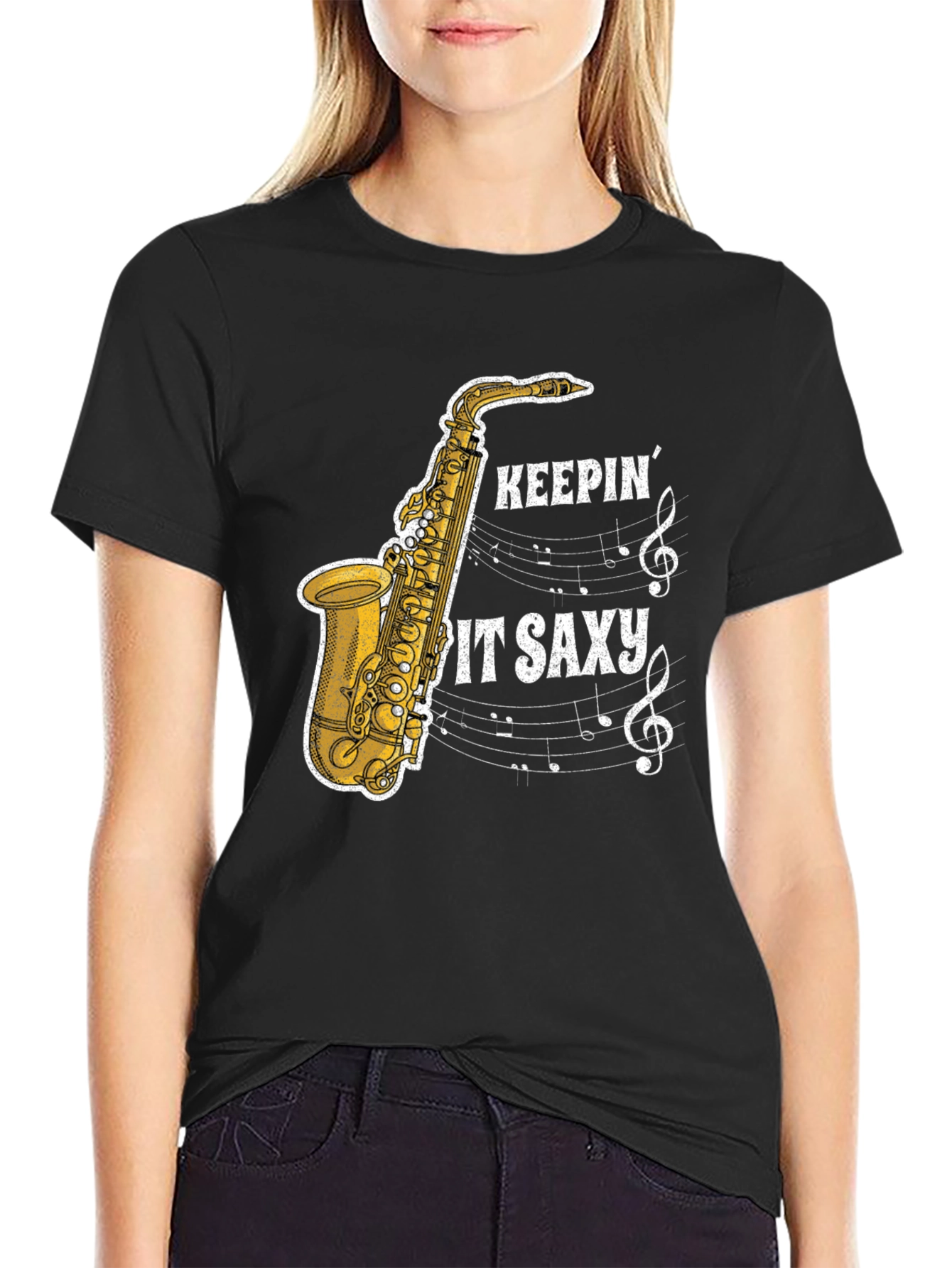 Keepin It Saxxy T-Shirt: Music Lovers Tee