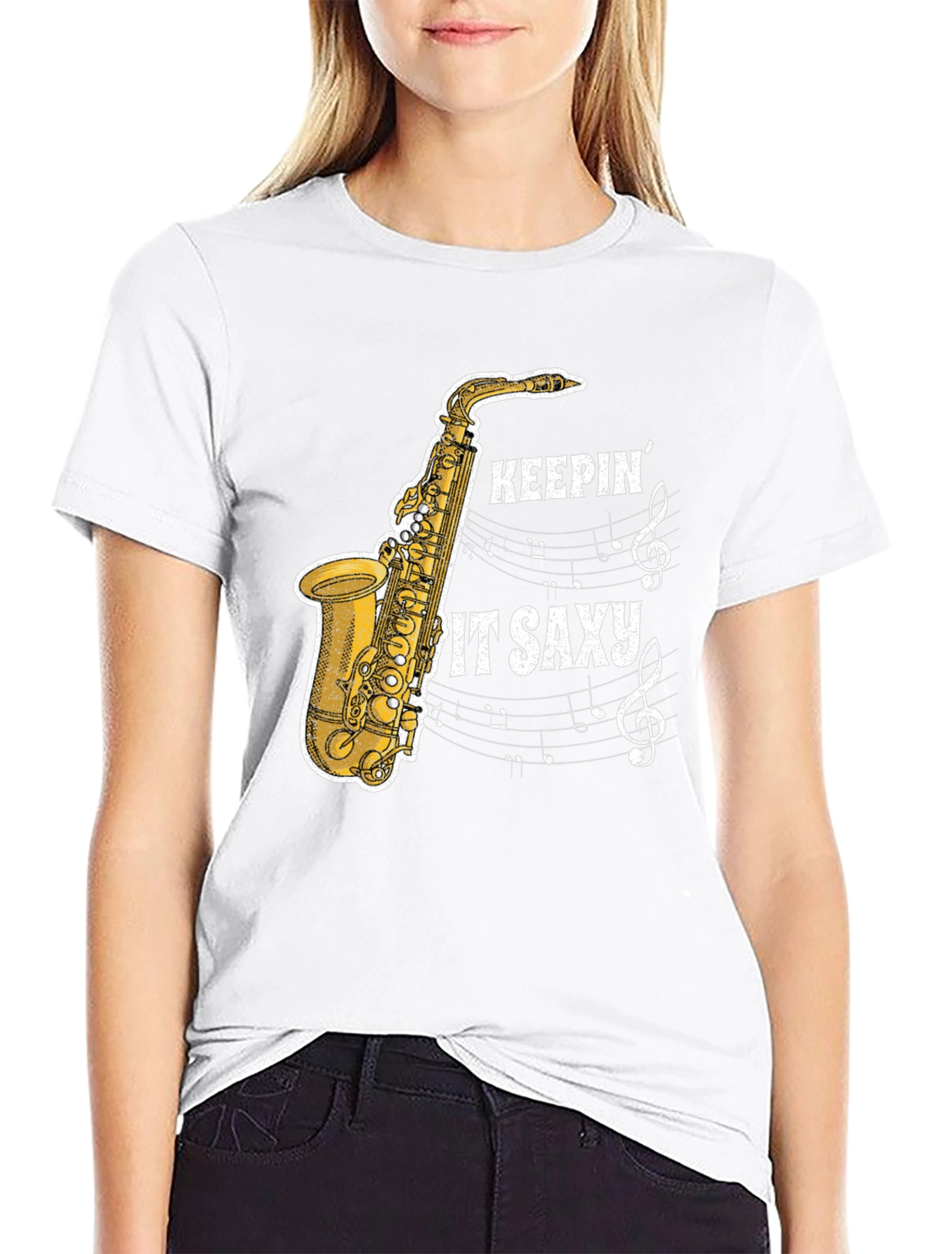 Keepin It Saxxy T-Shirt: Music Lovers Tee