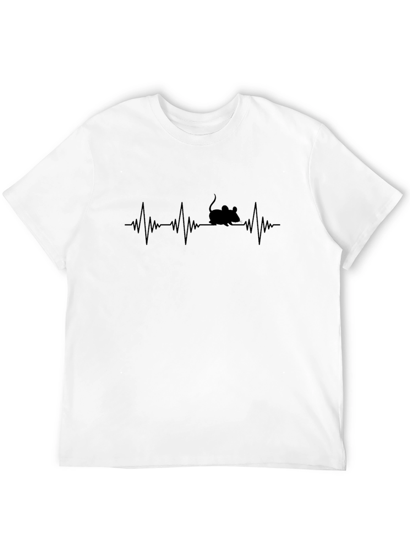 Mouse Heartbeat Black T-Shirt
