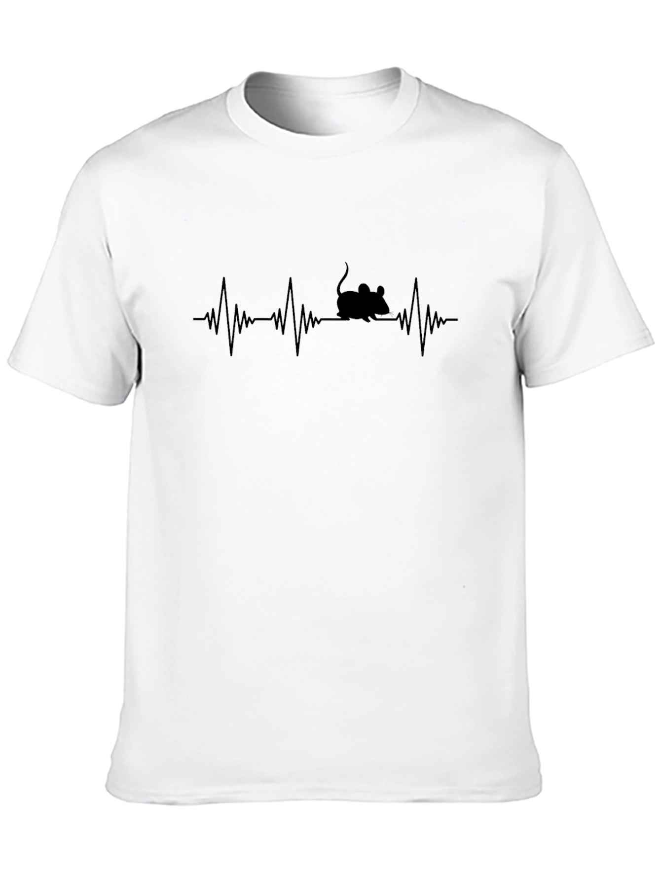 Mouse Heartbeat Black T-Shirt