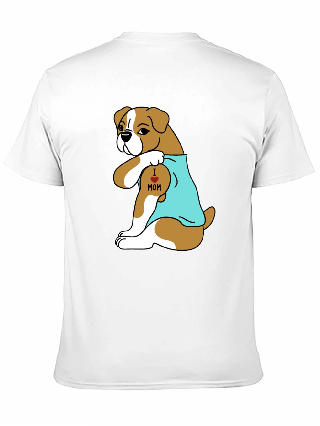 Boxer Dog I Heart Mom Tattoo T-Shirt