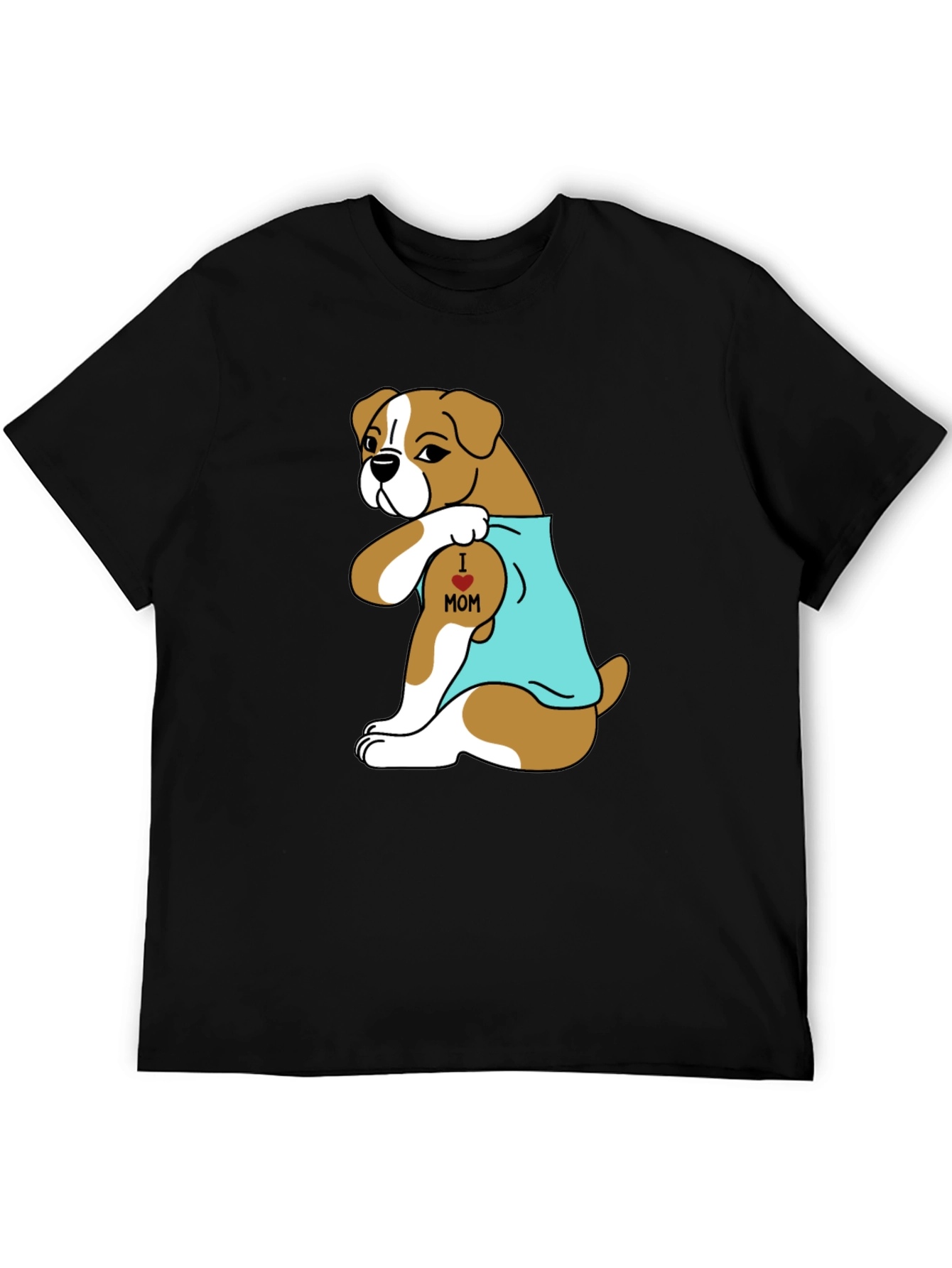 Boxer Dog I Heart Mom Tattoo T-Shirt