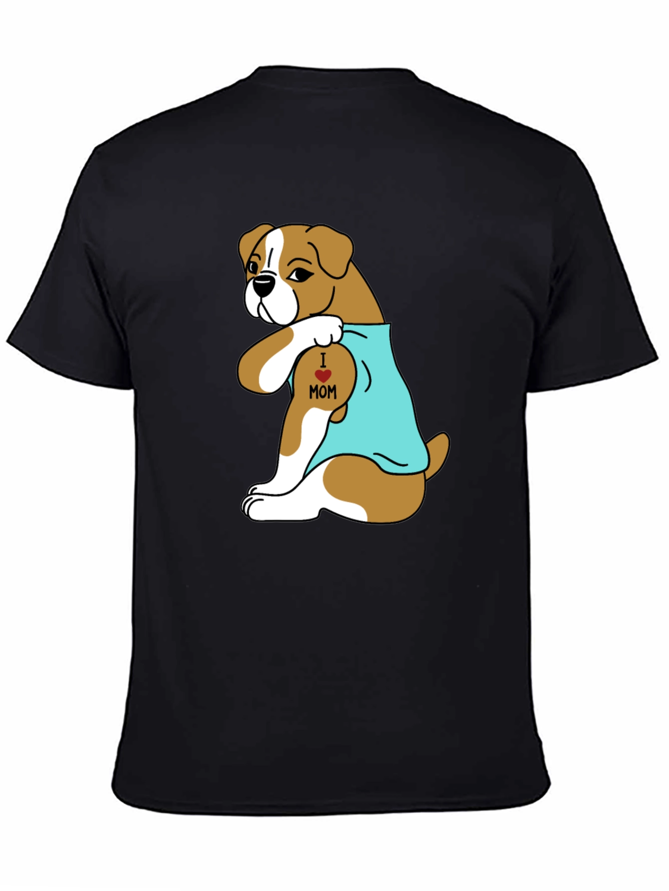 Boxer Dog I Heart Mom Tattoo T-Shirt