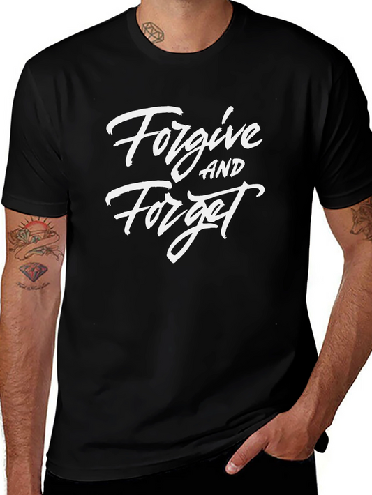 Forgive and Forget Black Graphic Tee