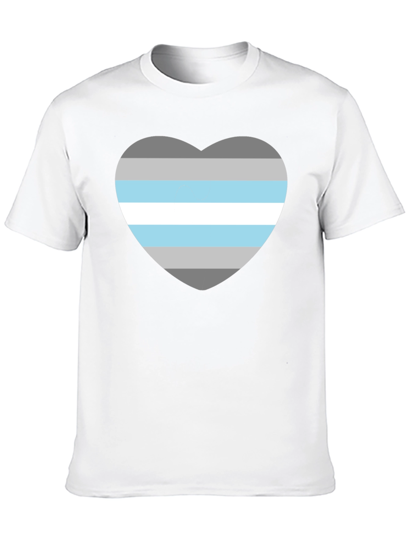 Demigender Pride Heart T-Shirt - Unisex Black Tee