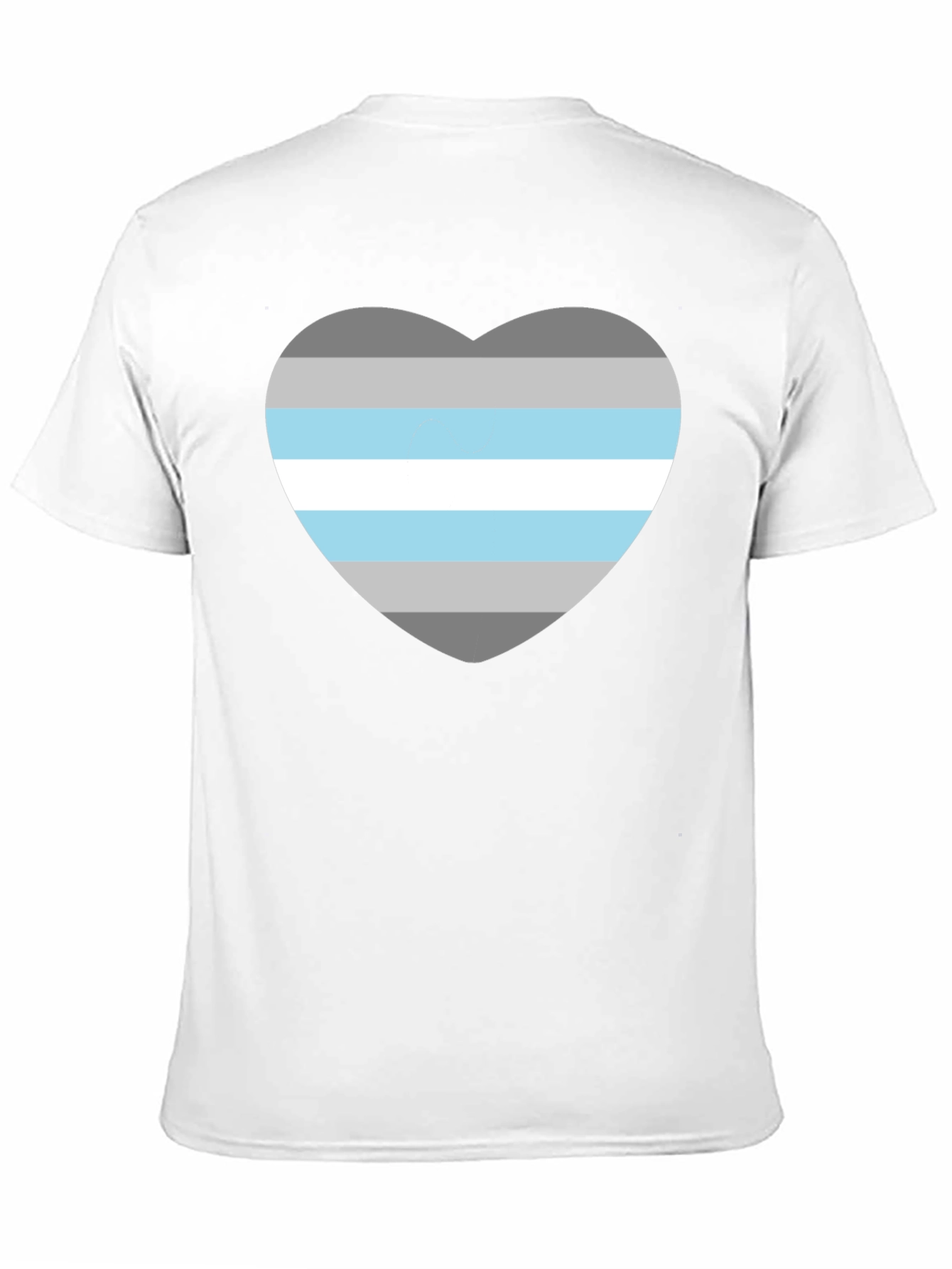 Demigender Pride Heart T-Shirt - Unisex Black Tee