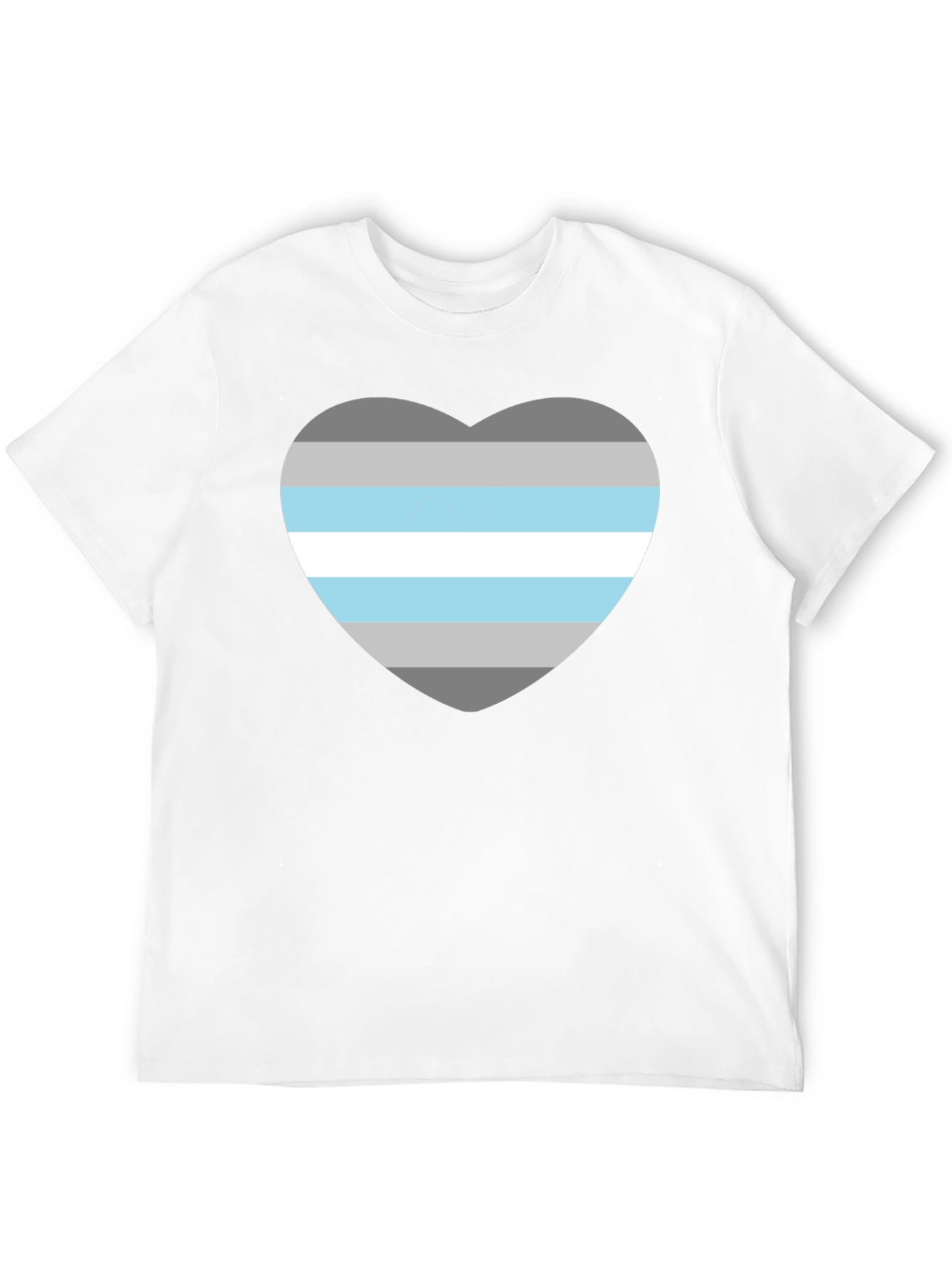 Demigender Pride Heart T-Shirt - Unisex Black Tee