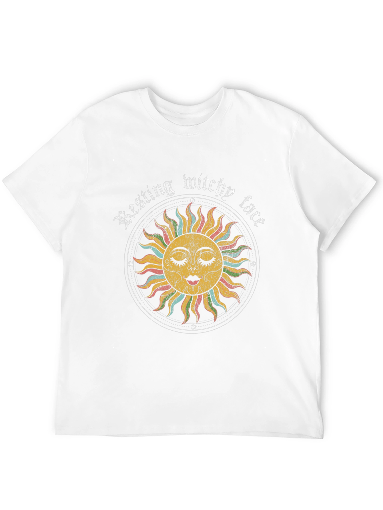Resting Witchy Face Graphic Tee - Unisex Black T-Shirt