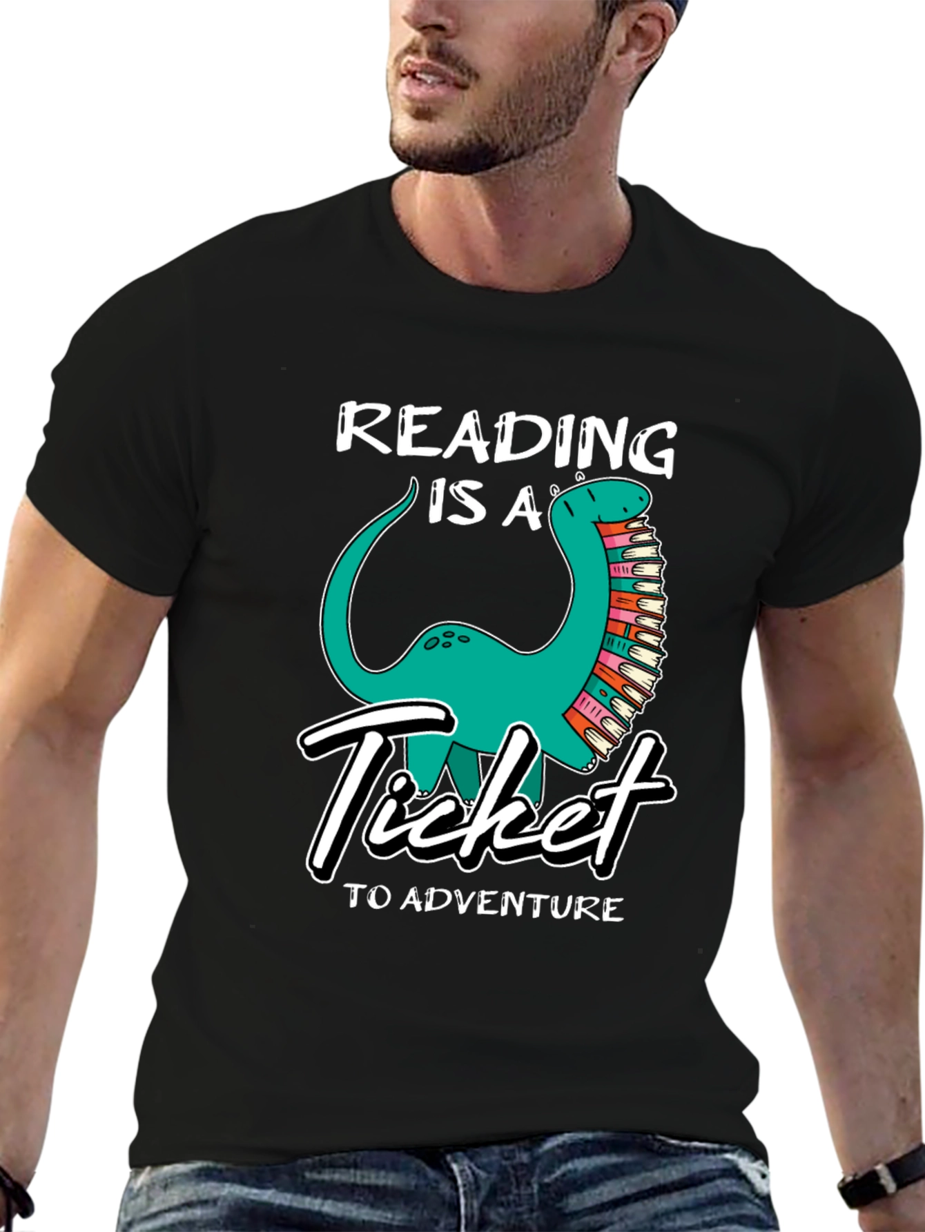 Reading Dinosaur Graphic Tee