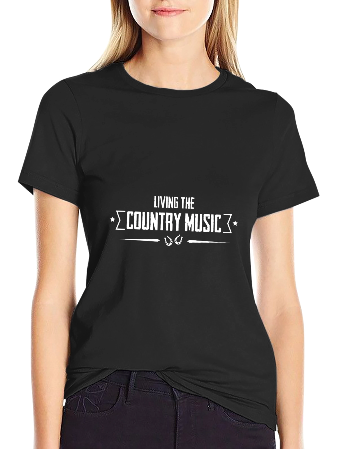 Living the Country Music T-Shirt - Black