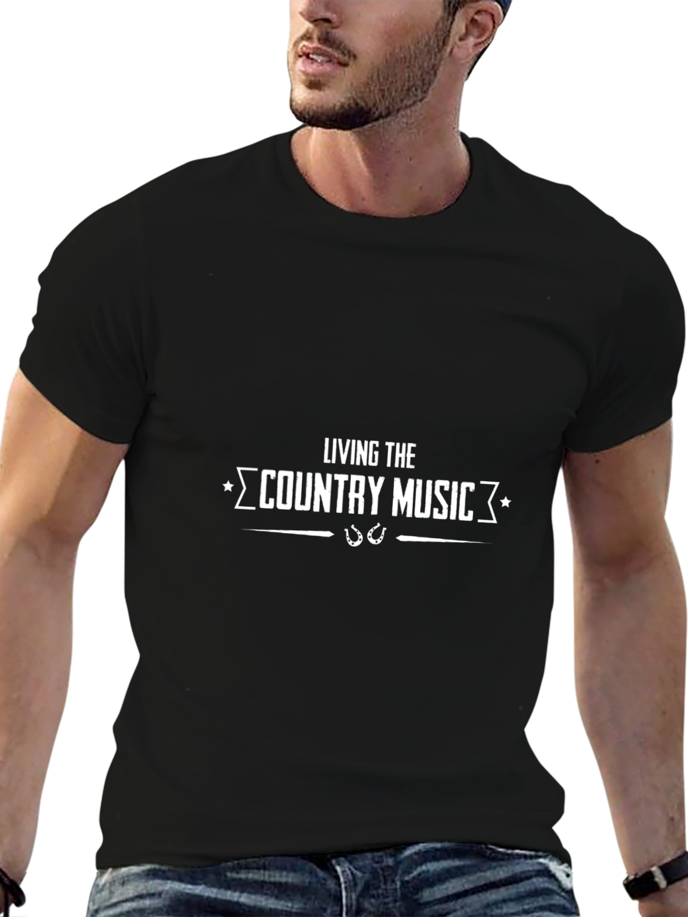 Living the Country Music T-Shirt - Black