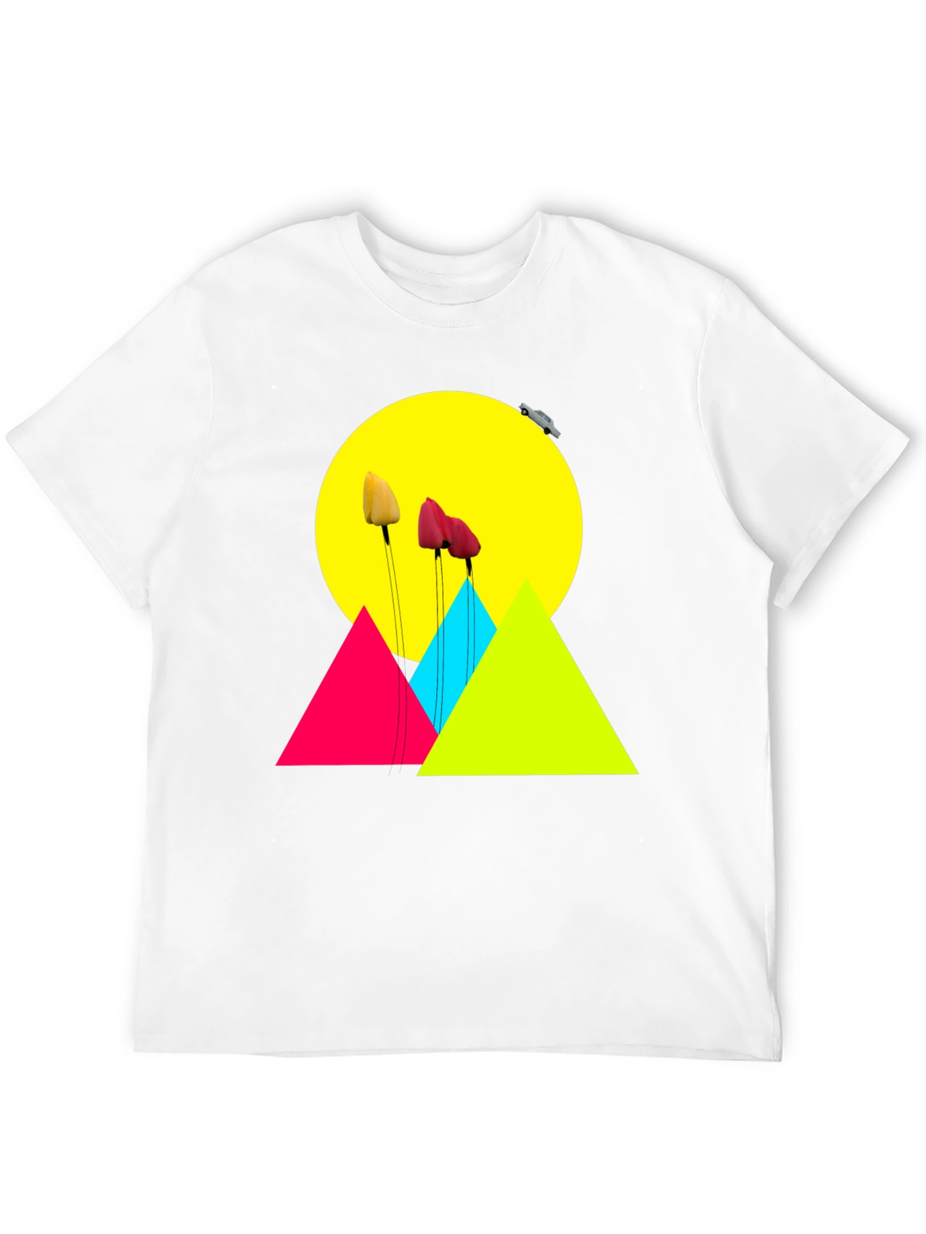 Vibrant Graphic Tee: Abstract Floral Design