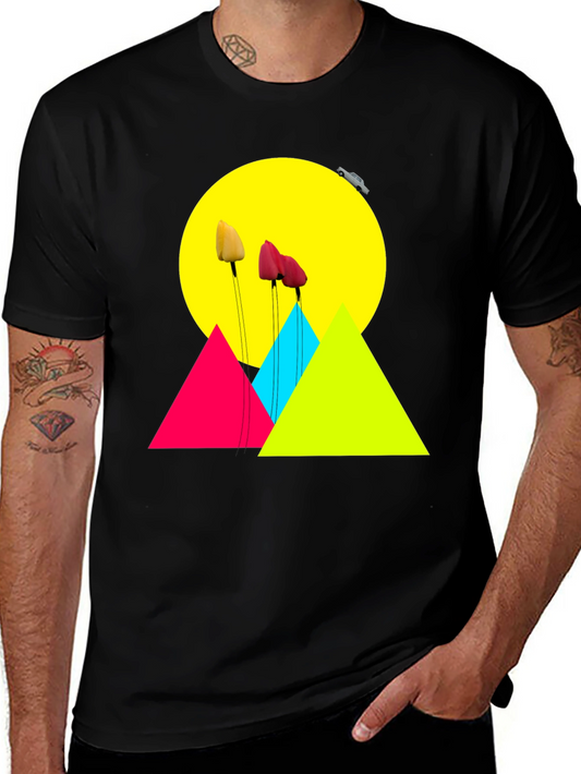 Vibrant Graphic Tee: Abstract Floral Design