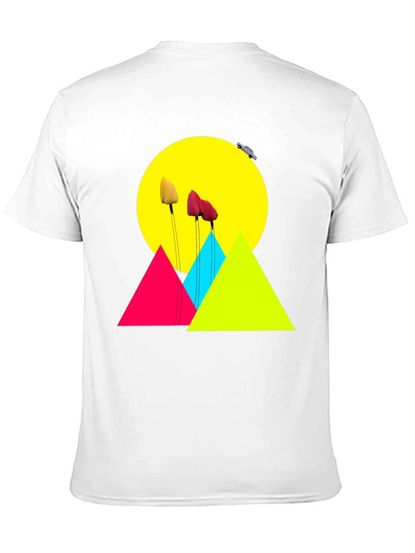 Vibrant Graphic Tee: Abstract Floral Design