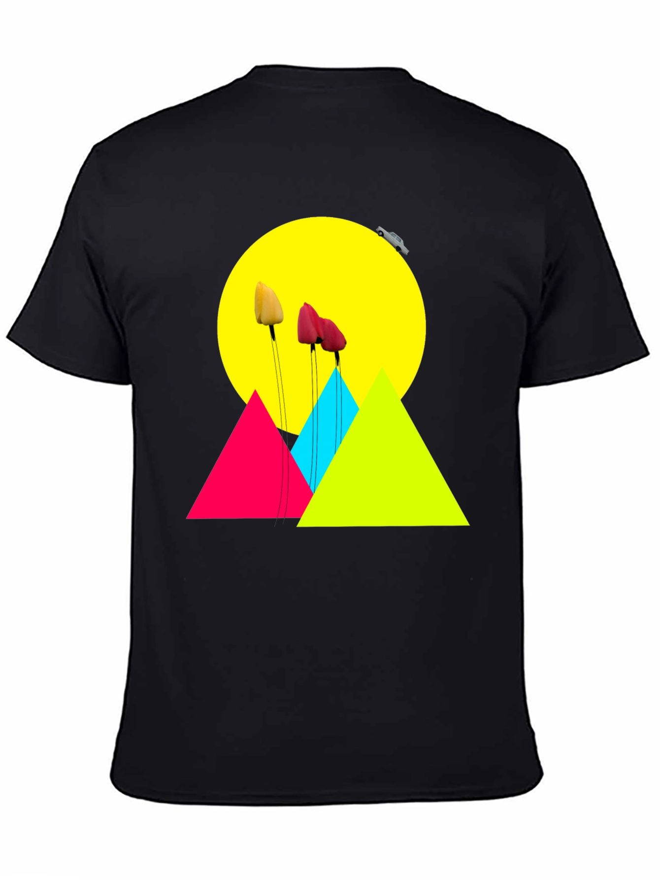 Vibrant Graphic Tee: Abstract Floral Design