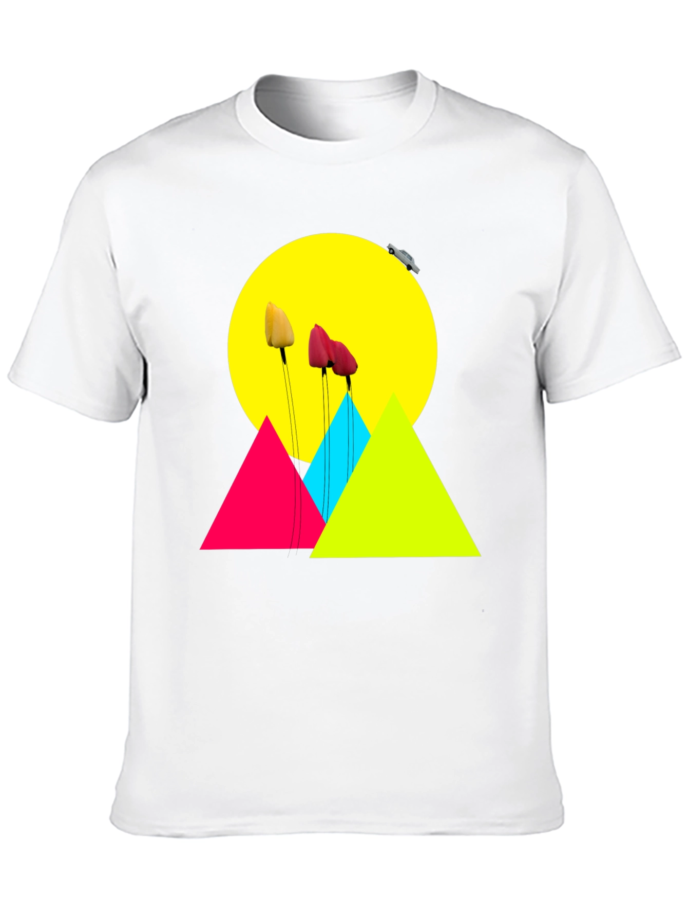 Vibrant Graphic Tee: Abstract Floral Design