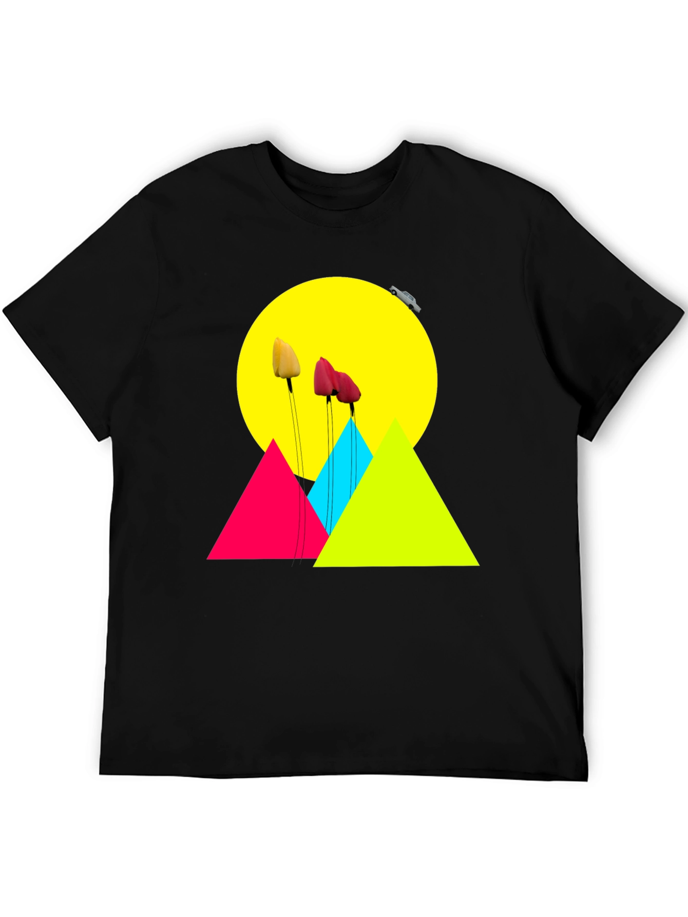 Vibrant Graphic Tee: Abstract Floral Design