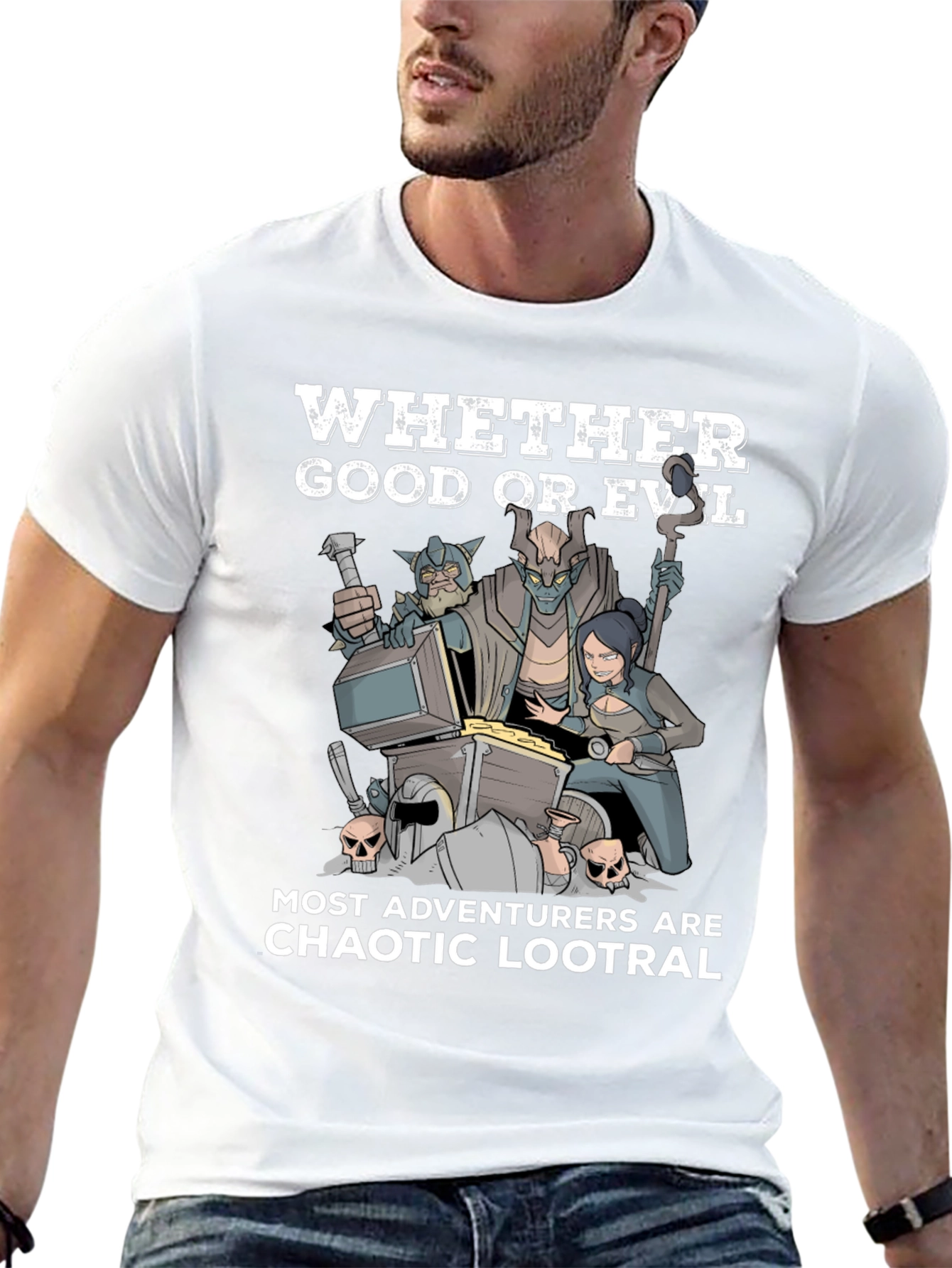 Chaotic Lootral T-Shirt: Adventurer Humor