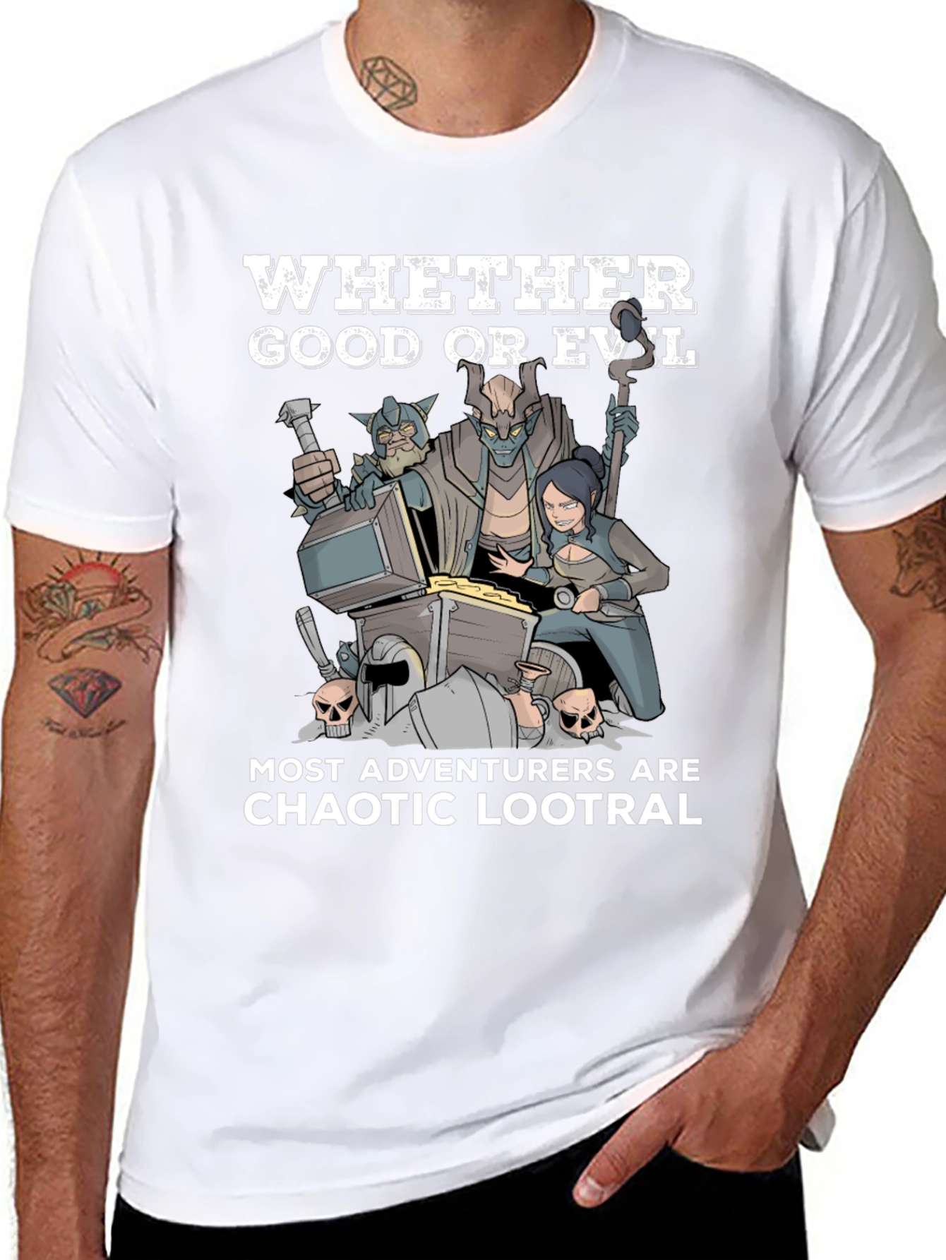 Chaotic Lootral T-Shirt: Adventurer Humor