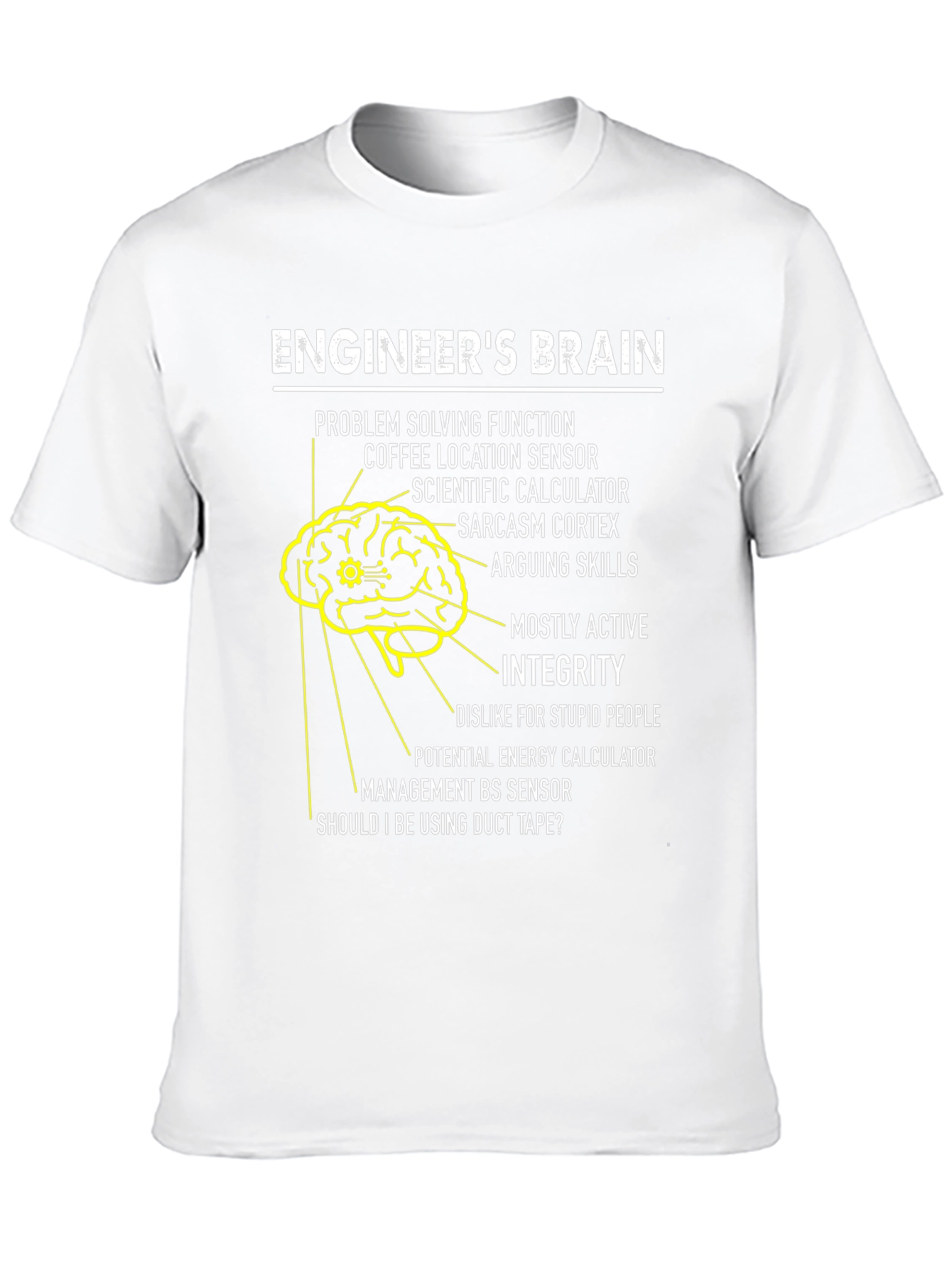Engineers Brain T-Shirt: Problem Solving Humor