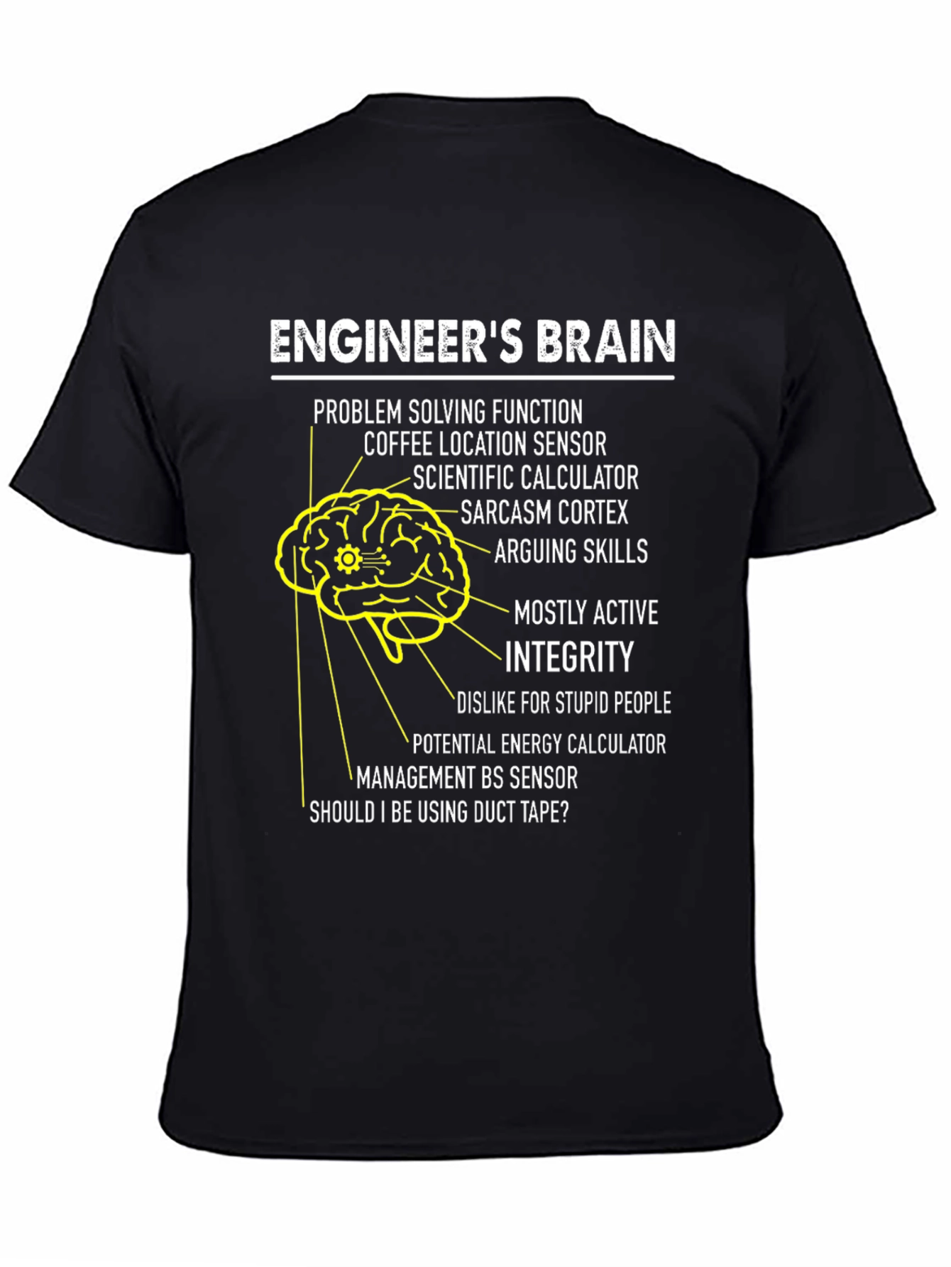 Engineers Brain T-Shirt: Problem Solving Humor