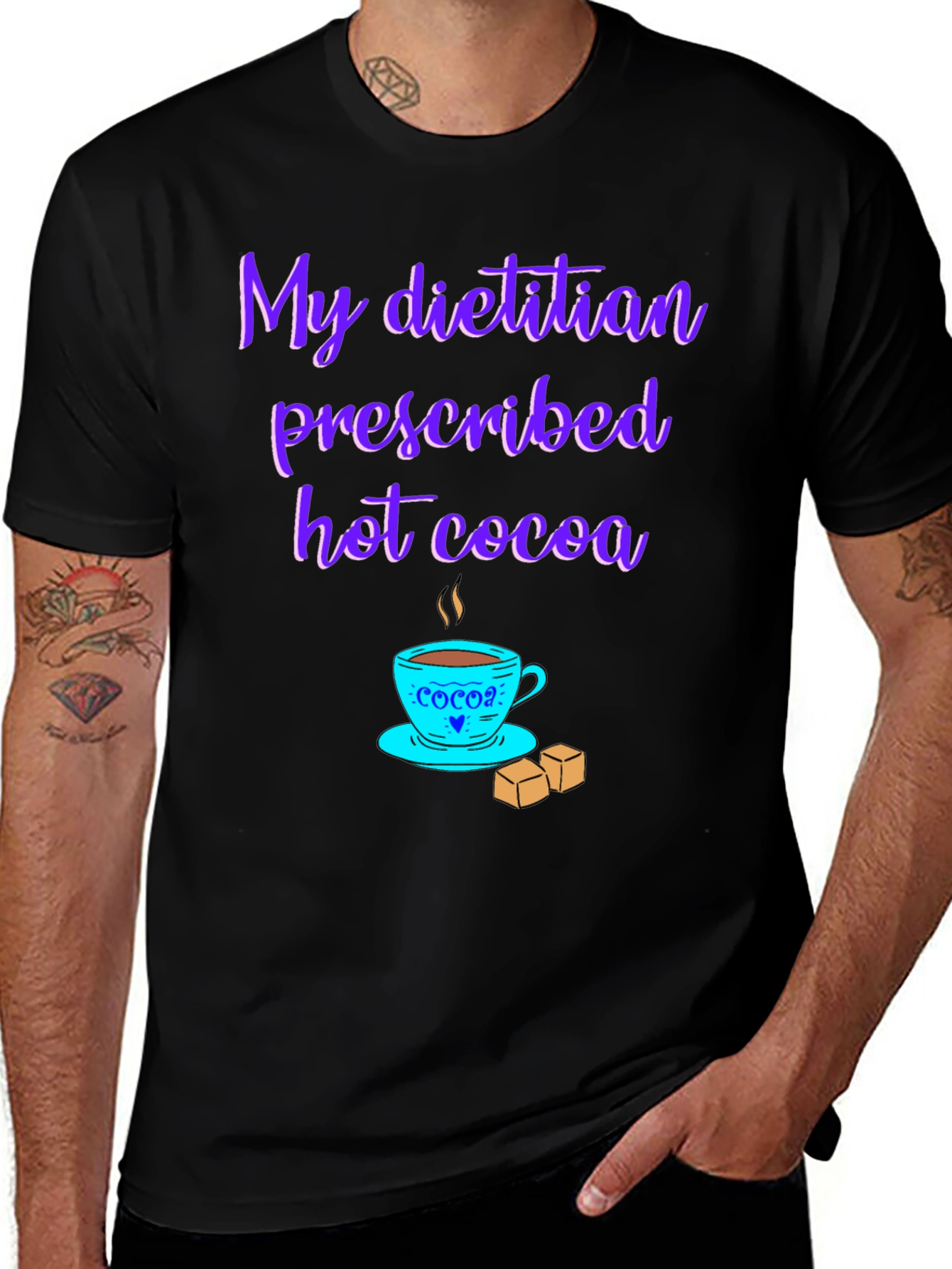 Dietitian Hot Cocoa T-Shirt - Funny Graphic Tee