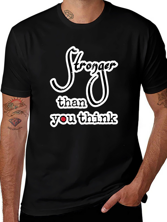Stronger Than You Think Black Graphic Tee