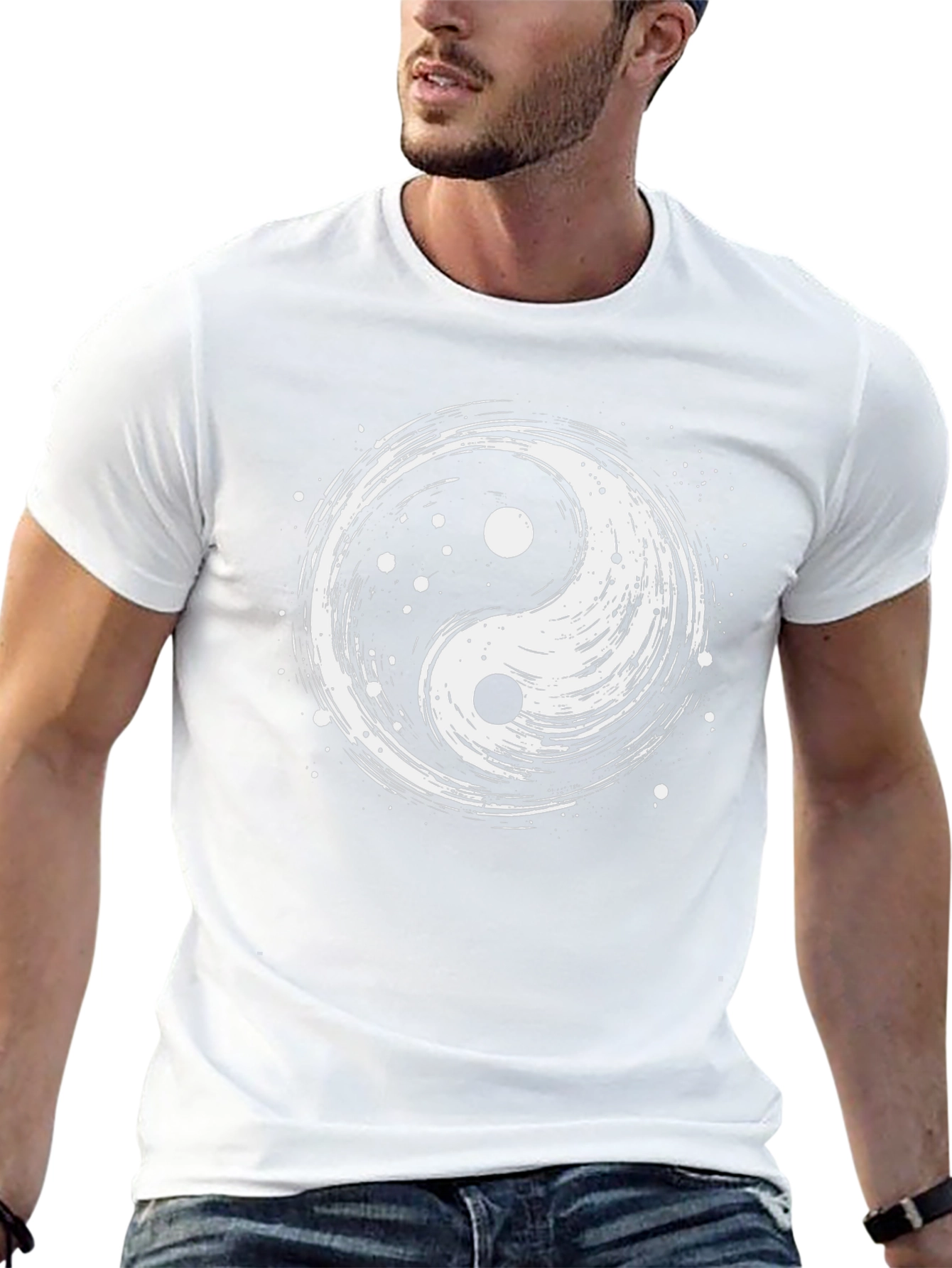 Yin Yang Graphic T-Shirt - Black Cotton Tee