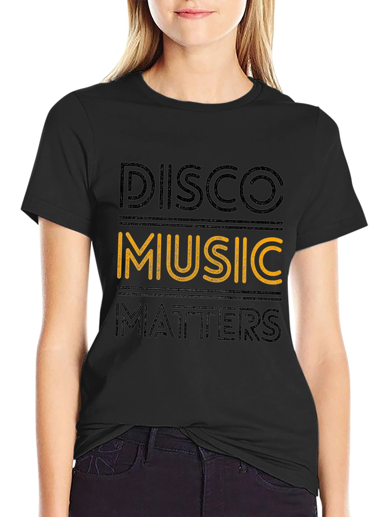 Disco Music Matters Black Graphic Tee