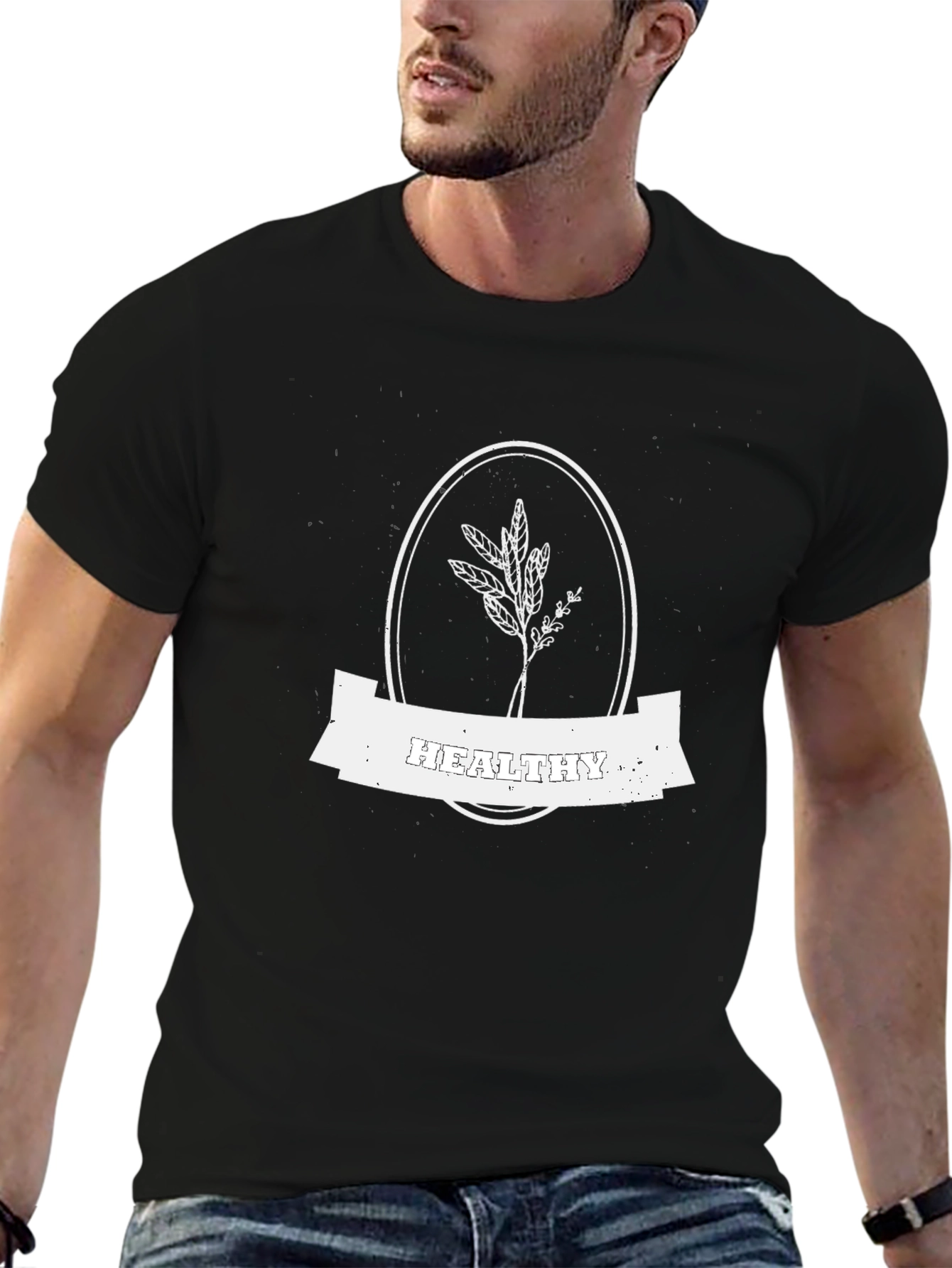 Healthy Living Black T-Shirt