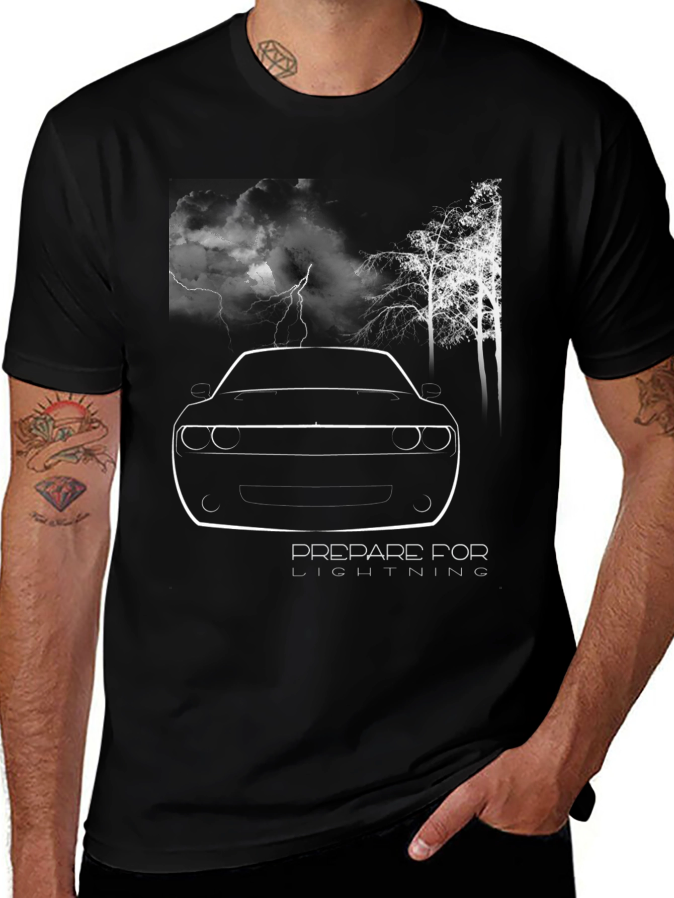 Prepare for Lightning Graphic Tee - Black