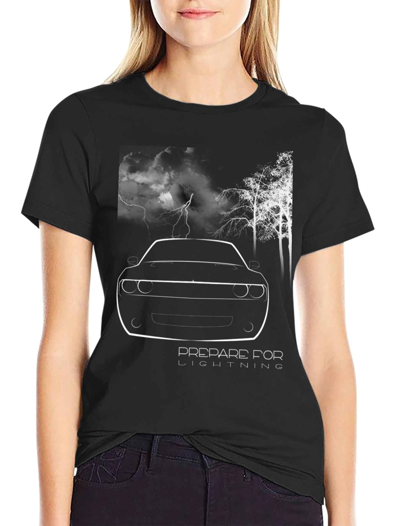 Prepare for Lightning Graphic Tee - Black