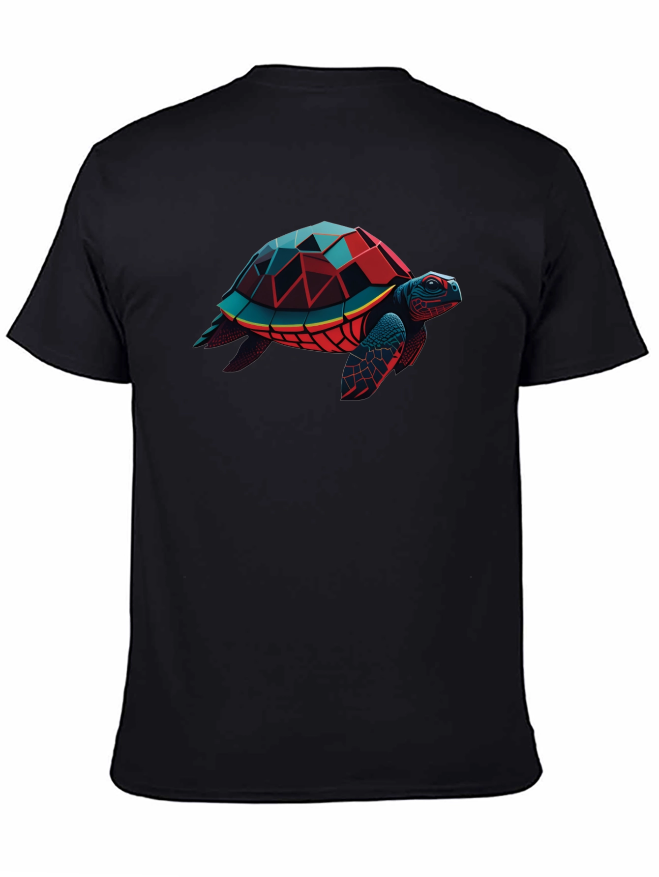 Geometric Turtle Graphic Tee - Modern Style