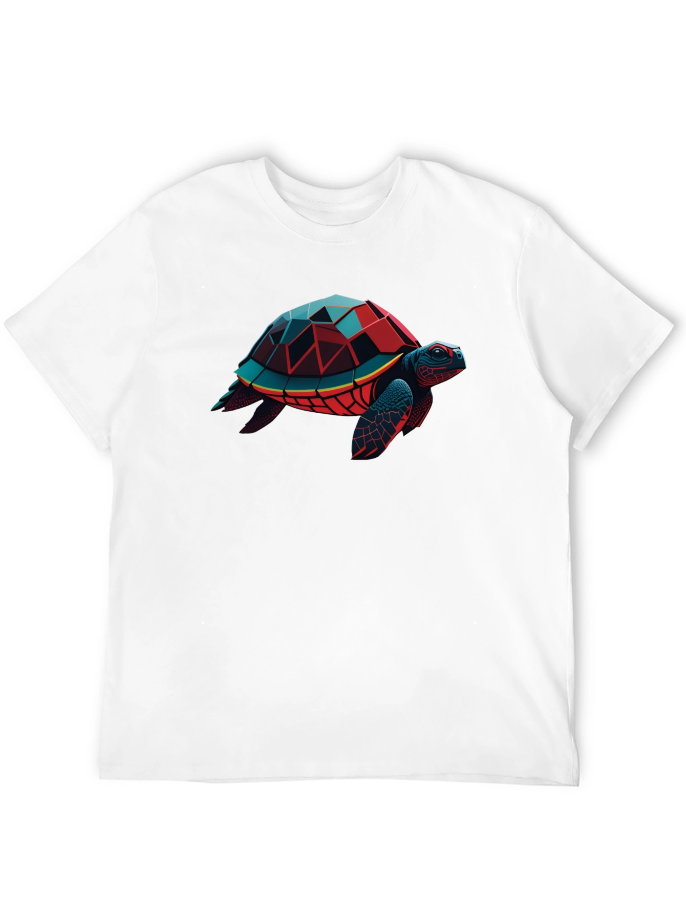 Geometric Turtle Graphic Tee - Modern Style