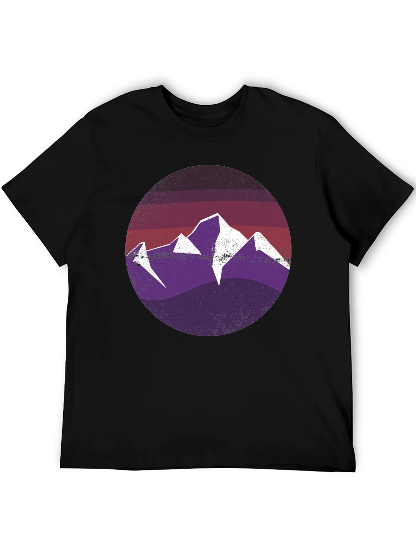 Mountain Scene Graphic Tee - Black