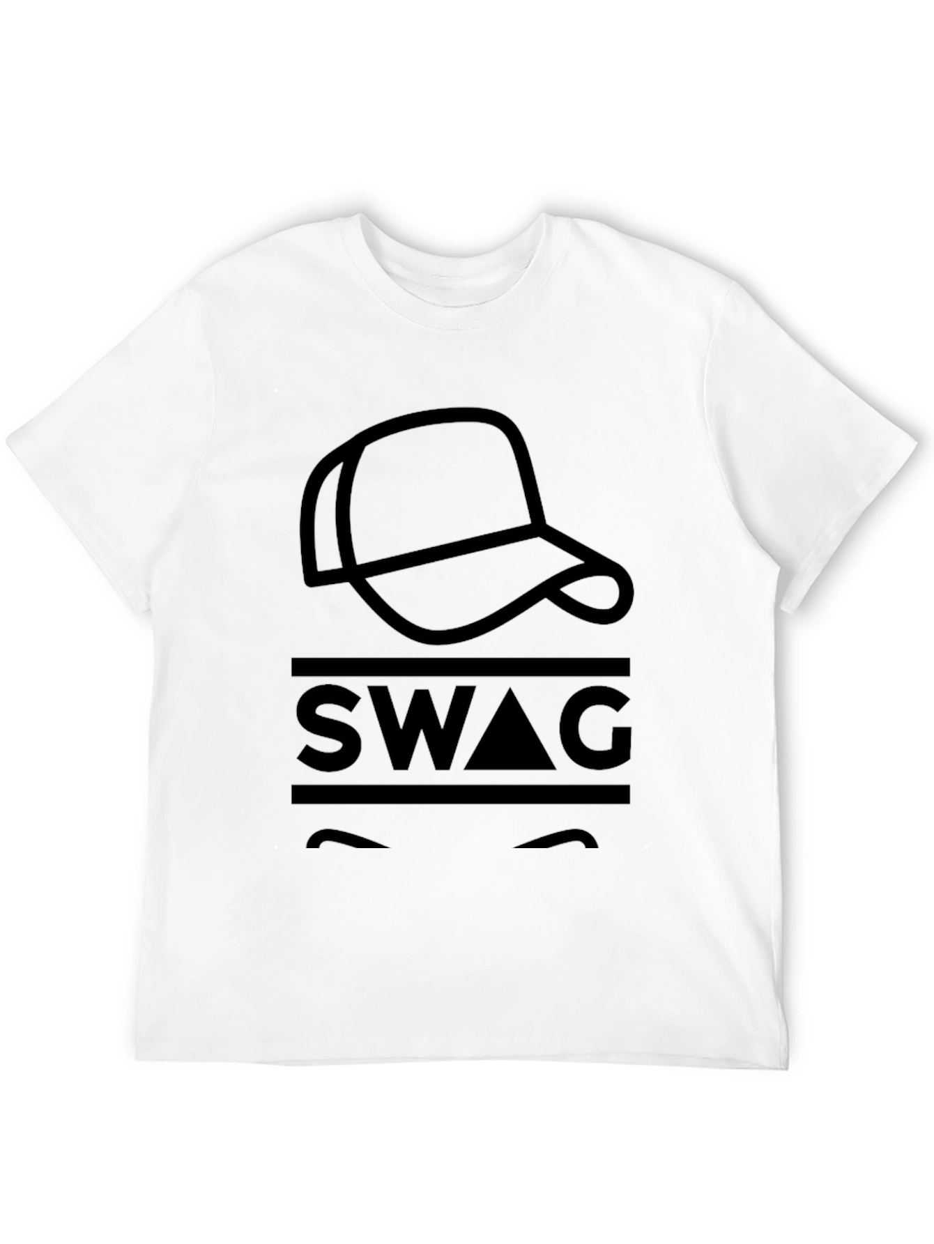 Mens Black Graphic T-Shirt - SWAG Design