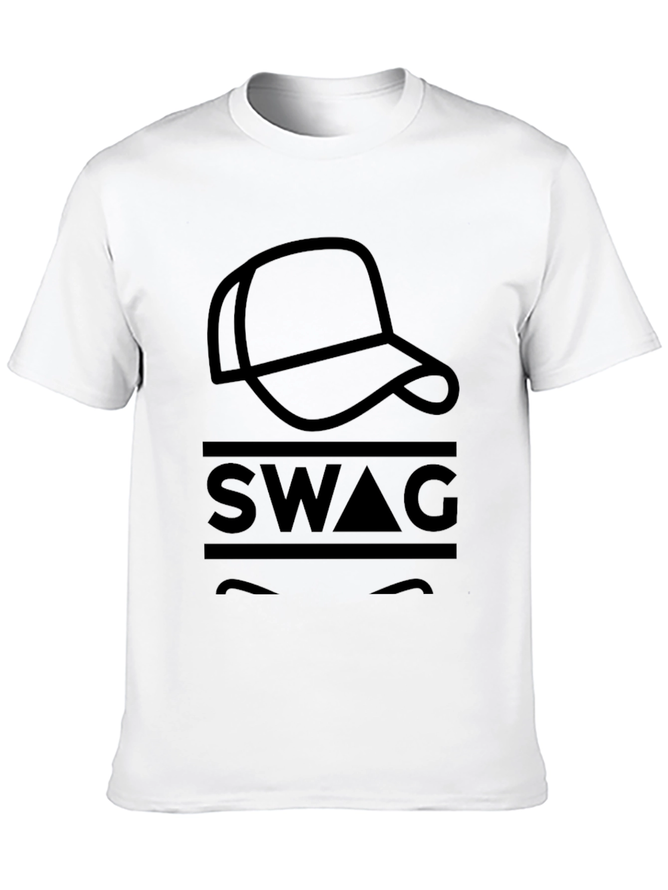 Mens Black Graphic T-Shirt - SWAG Design