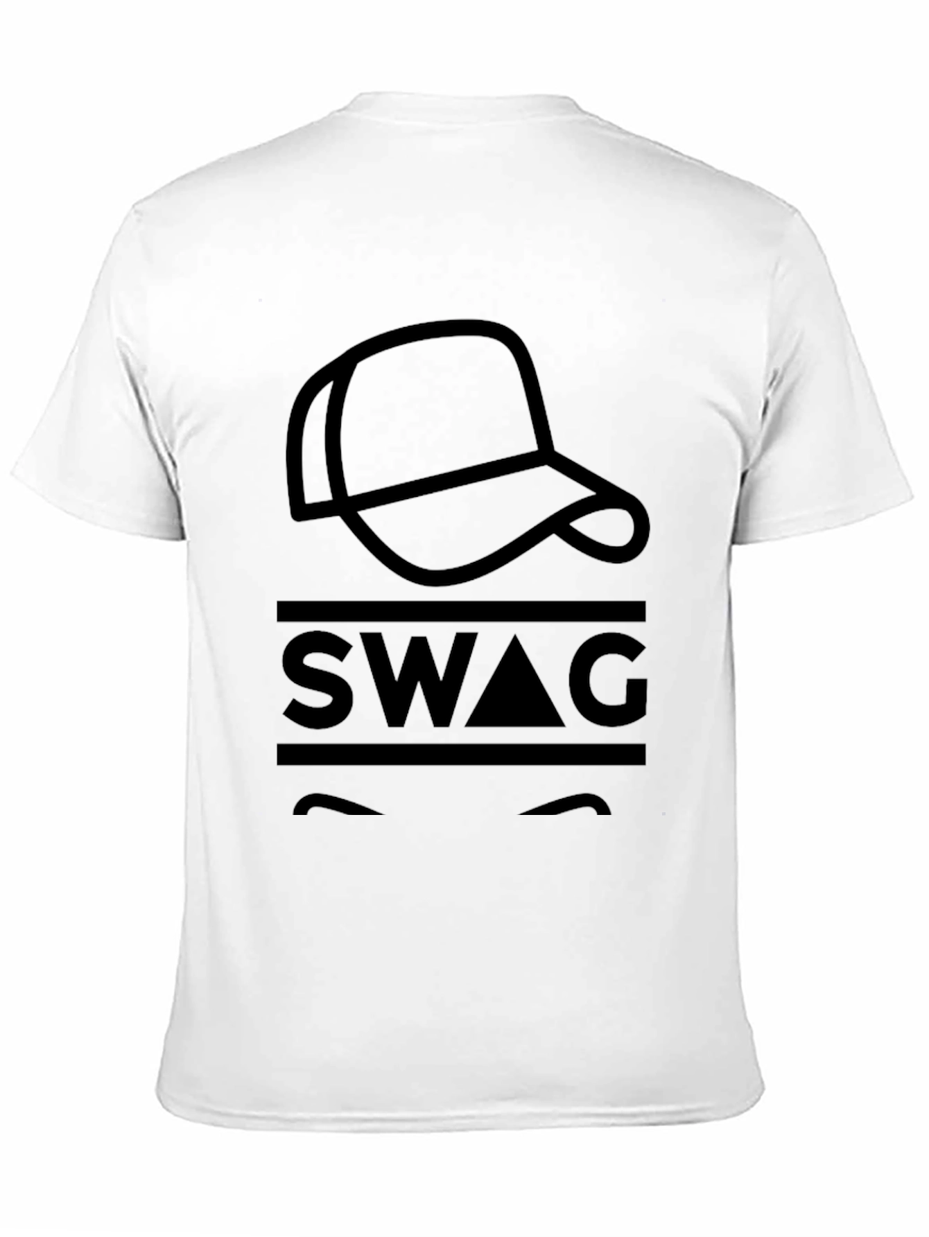 Mens Black Graphic T-Shirt - SWAG Design