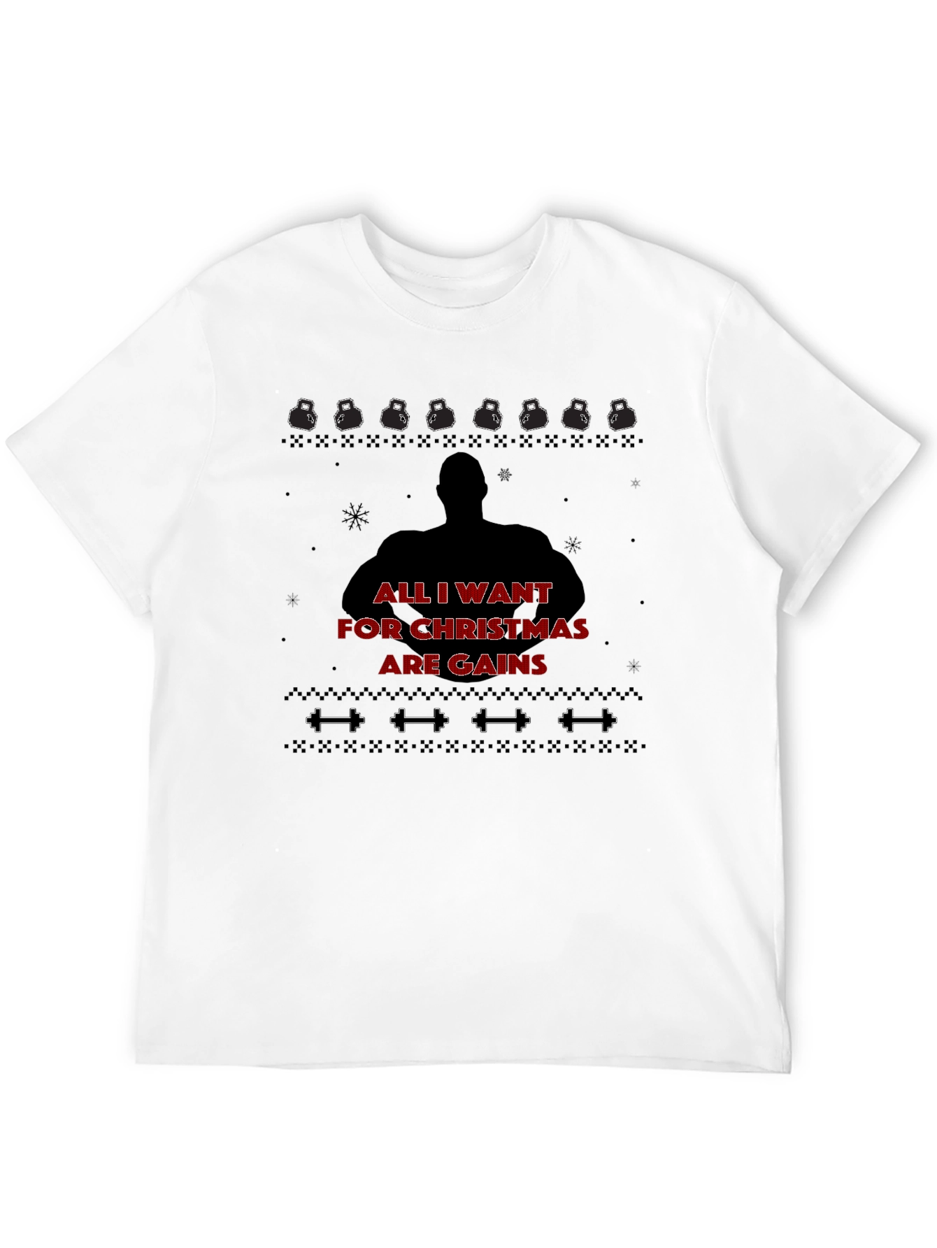 Christmas Gains T-Shirt - Gym Workout Fitness Tee