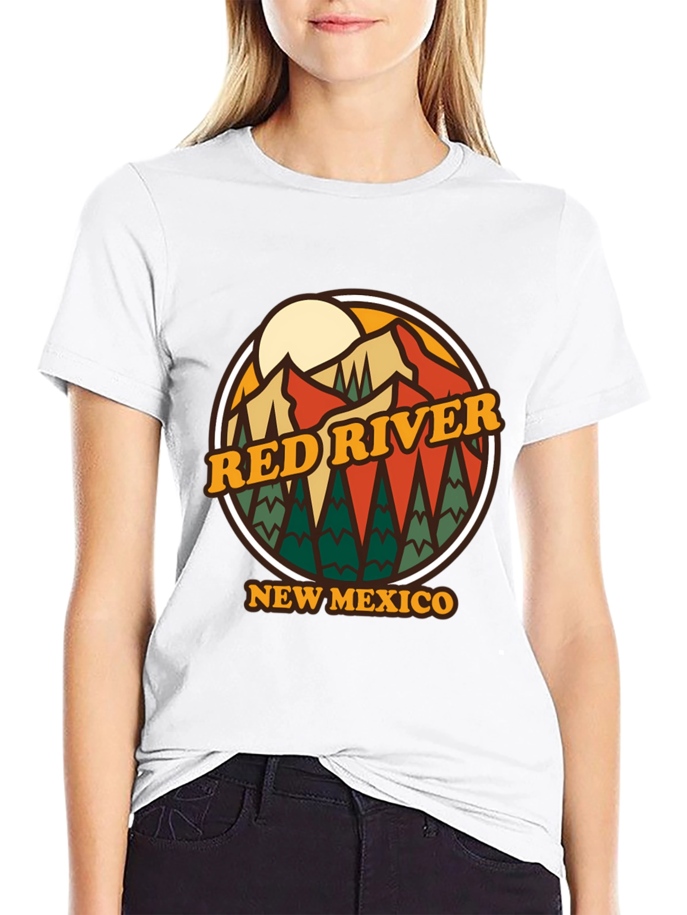 Red River New Mexico T-Shirt Retro Style Graphic Tee