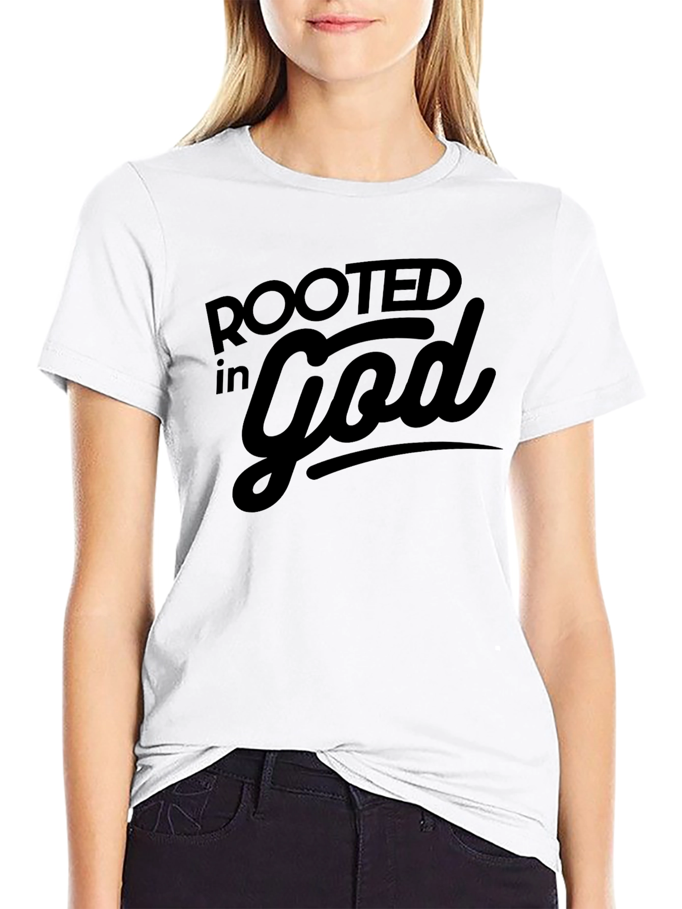 Rooted in God Black Graphic Tee