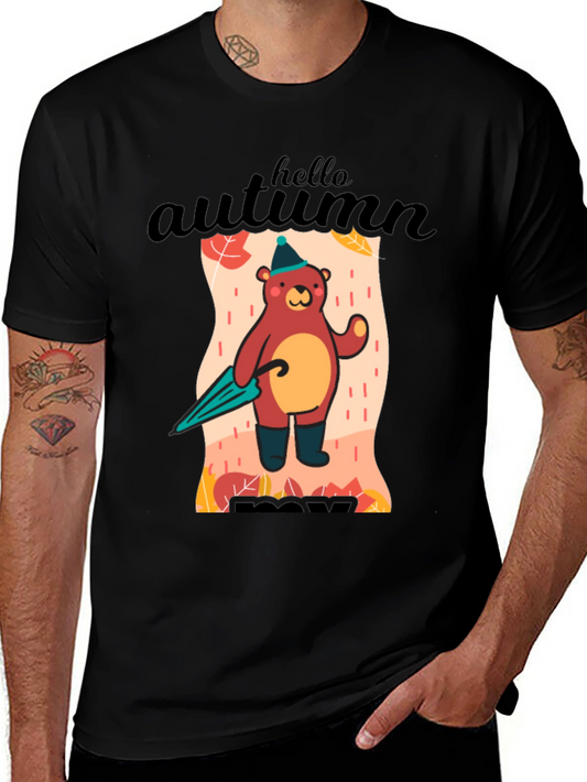 Autumn Bear Graphic T-Shirt