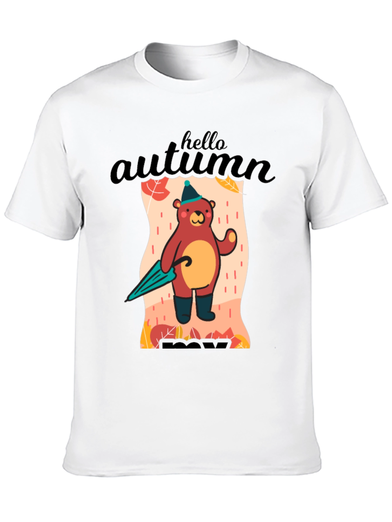 Autumn Bear Graphic T-Shirt
