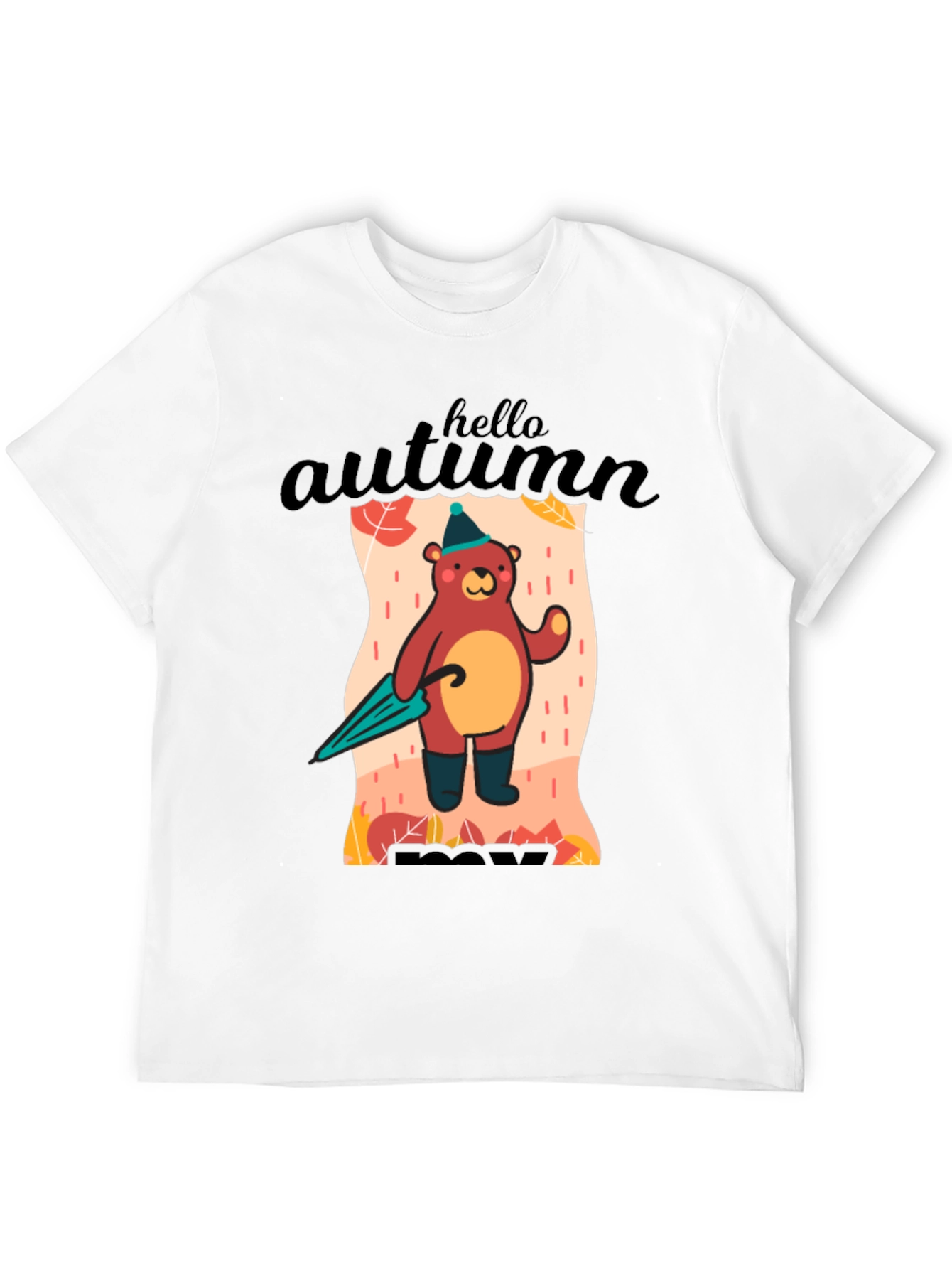 Autumn Bear Graphic T-Shirt