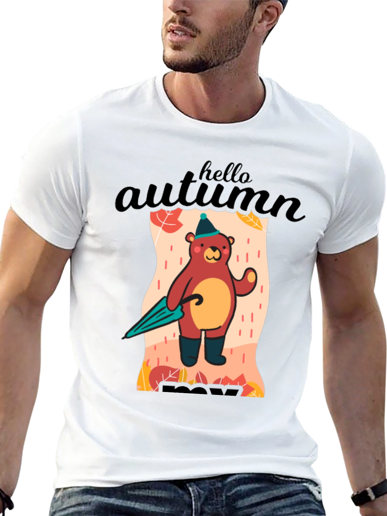 Autumn Bear Graphic T-Shirt