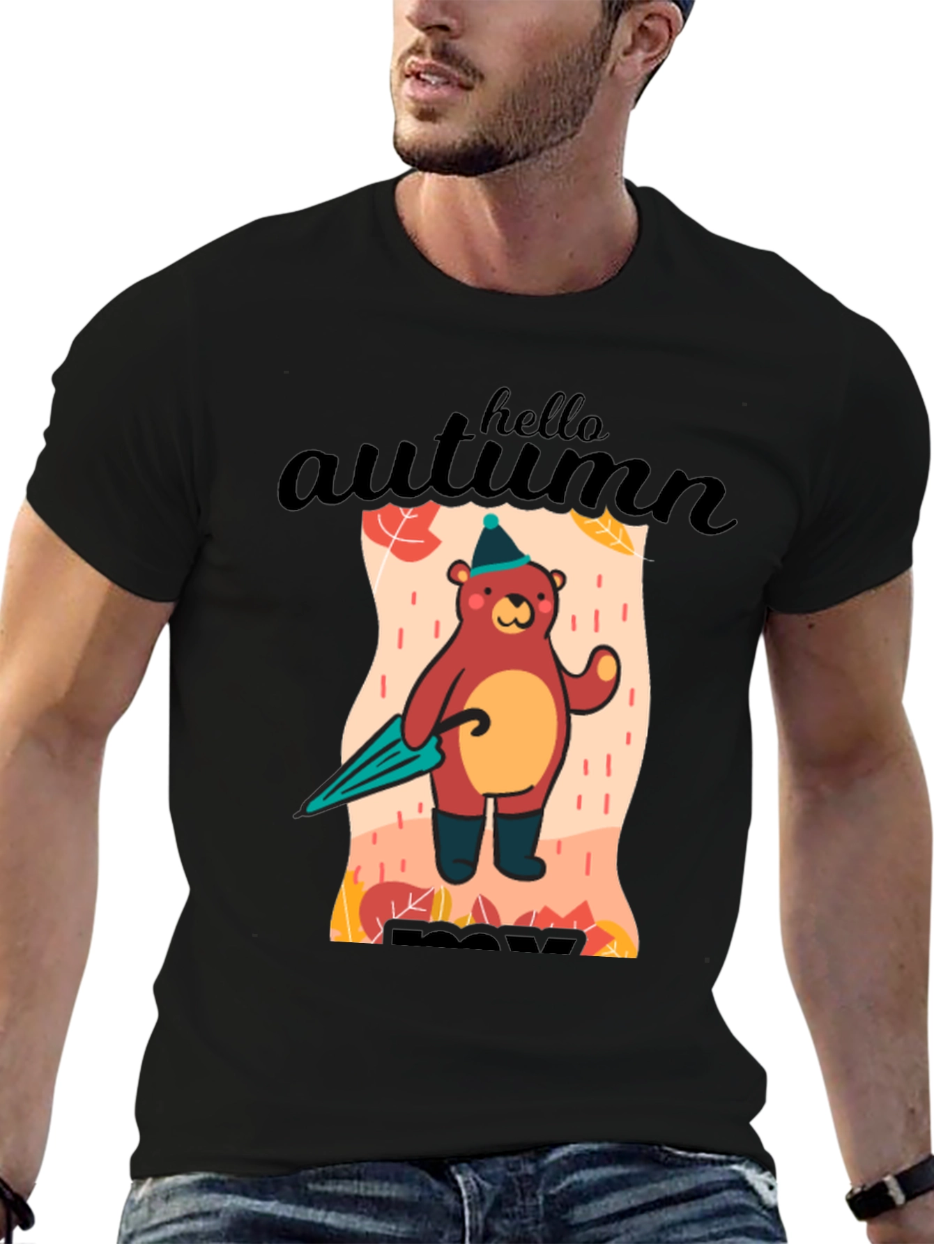 Autumn Bear Graphic T-Shirt