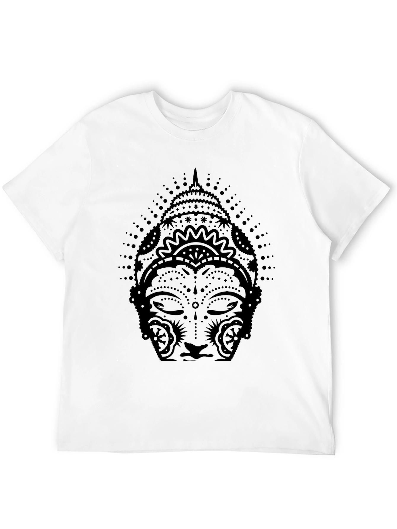 Buddha Graphic Print Black T-Shirt