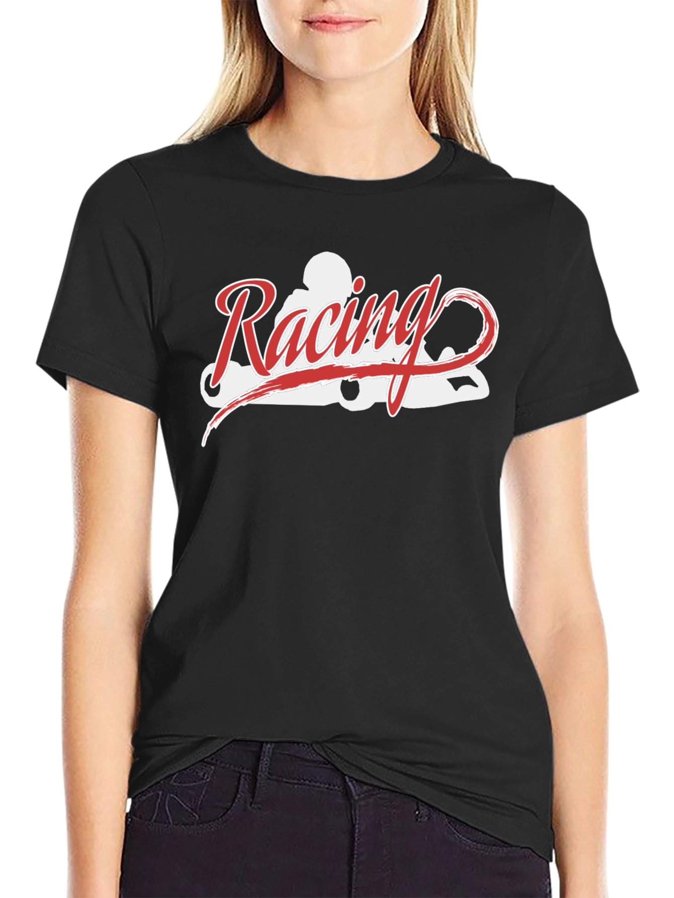 Racing Kart Tee - Black Cotton T-Shirt