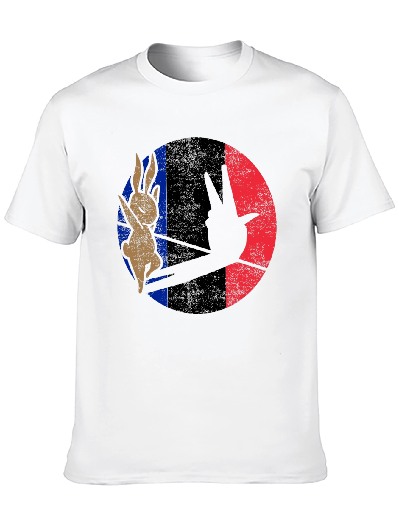 Retro Bunny Peace Sign Graphic Tee