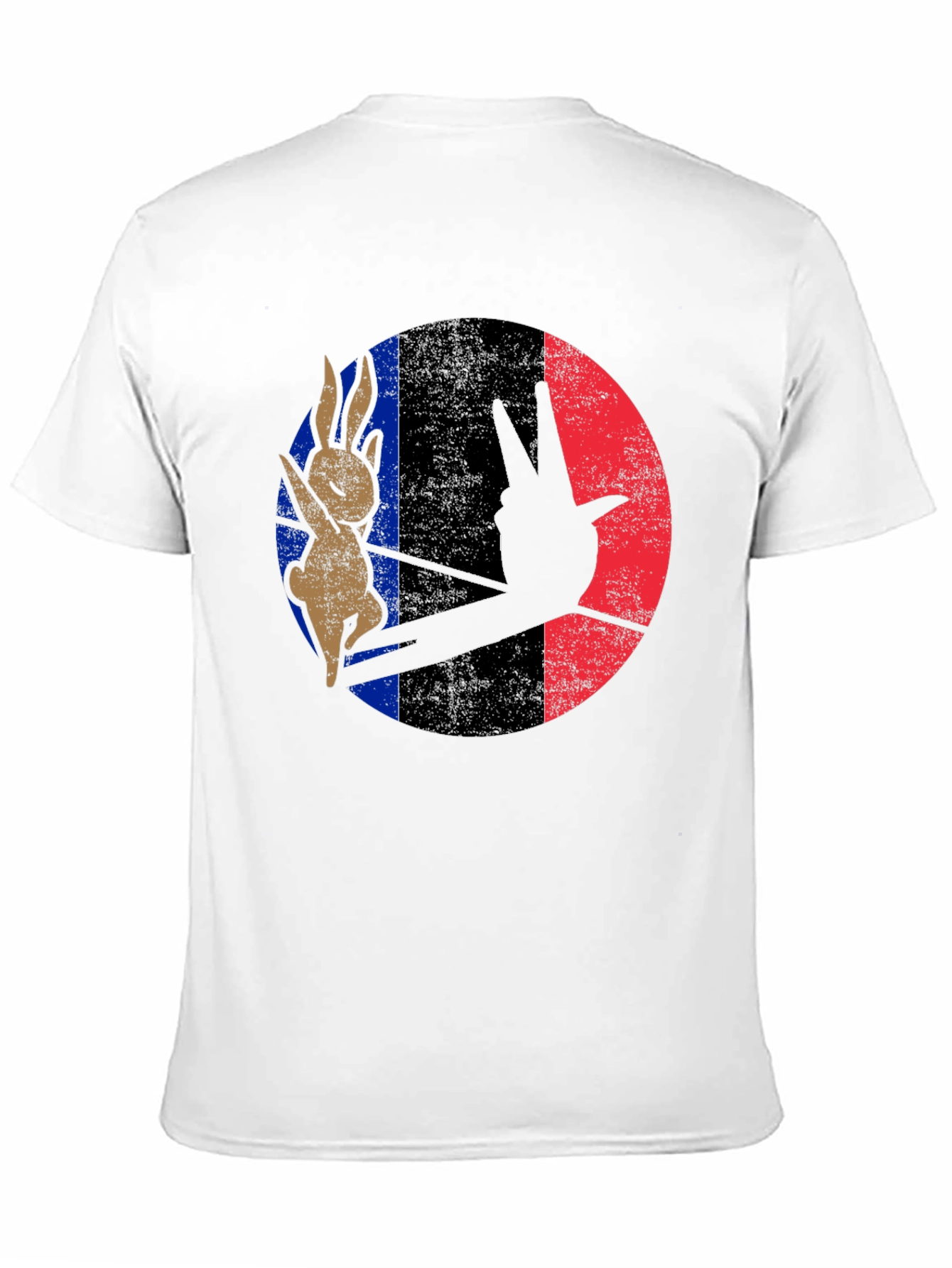 Retro Bunny Peace Sign Graphic Tee